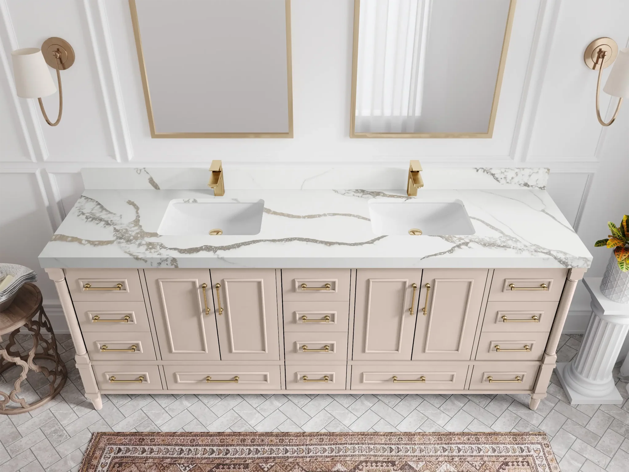 Aberdeen 84 in. W x 22 in. D Double Sink Bathroom Vanity - Image 15