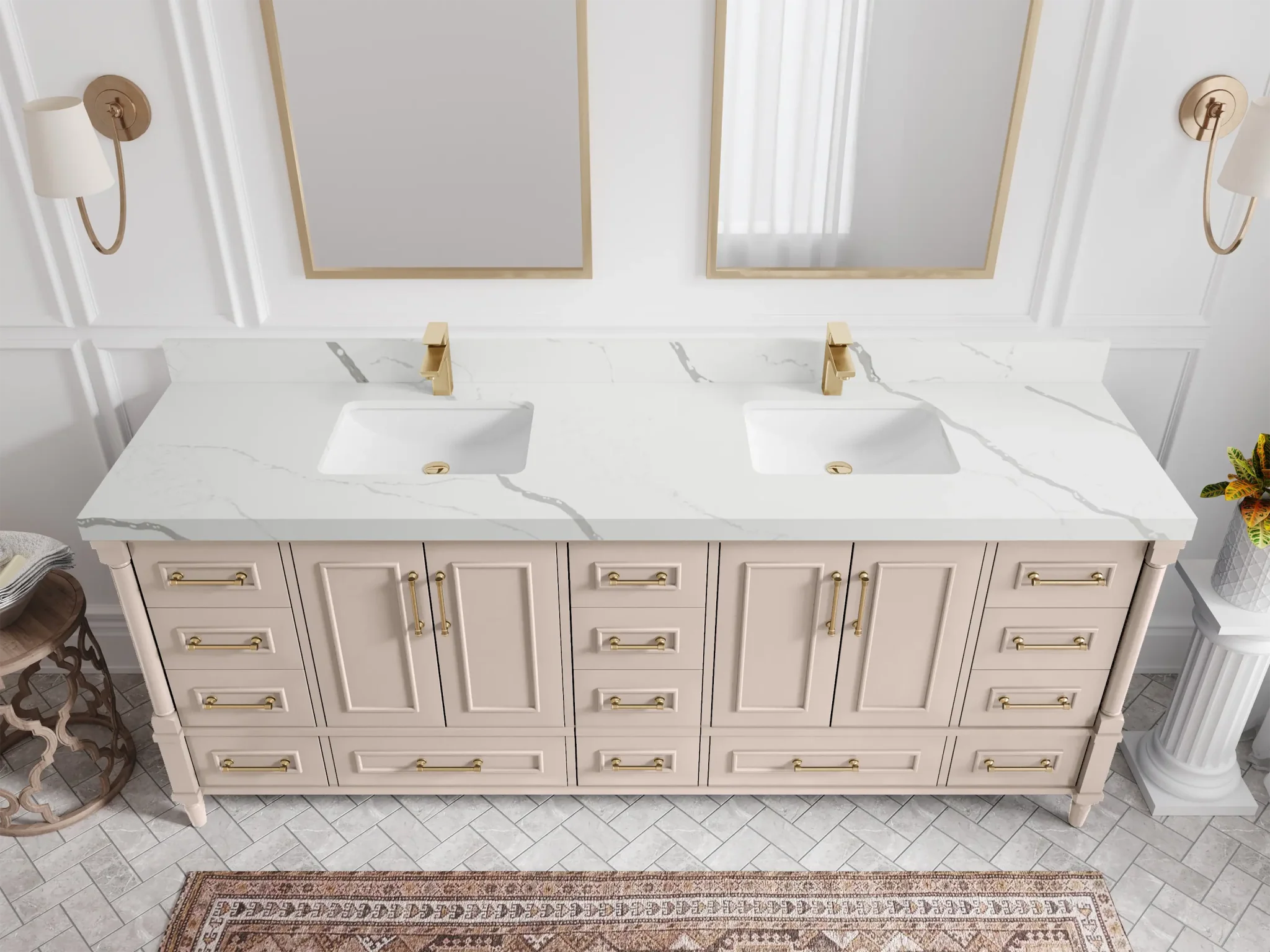 Aberdeen 84 in. W x 22 in. D Double Sink Bathroom Vanity - Image 17