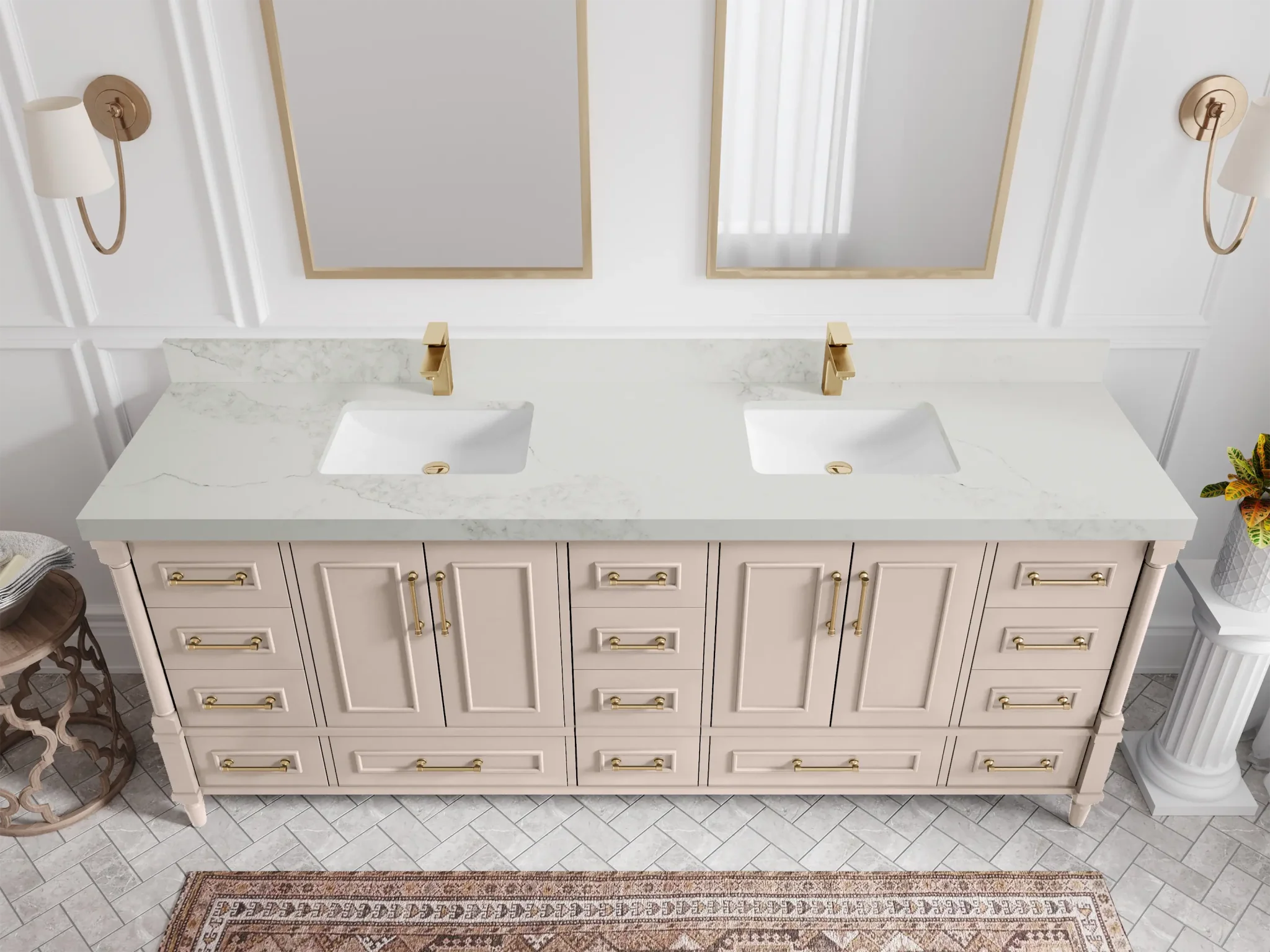 Aberdeen 84 in. W x 22 in. D Double Sink Bathroom Vanity - Image 19