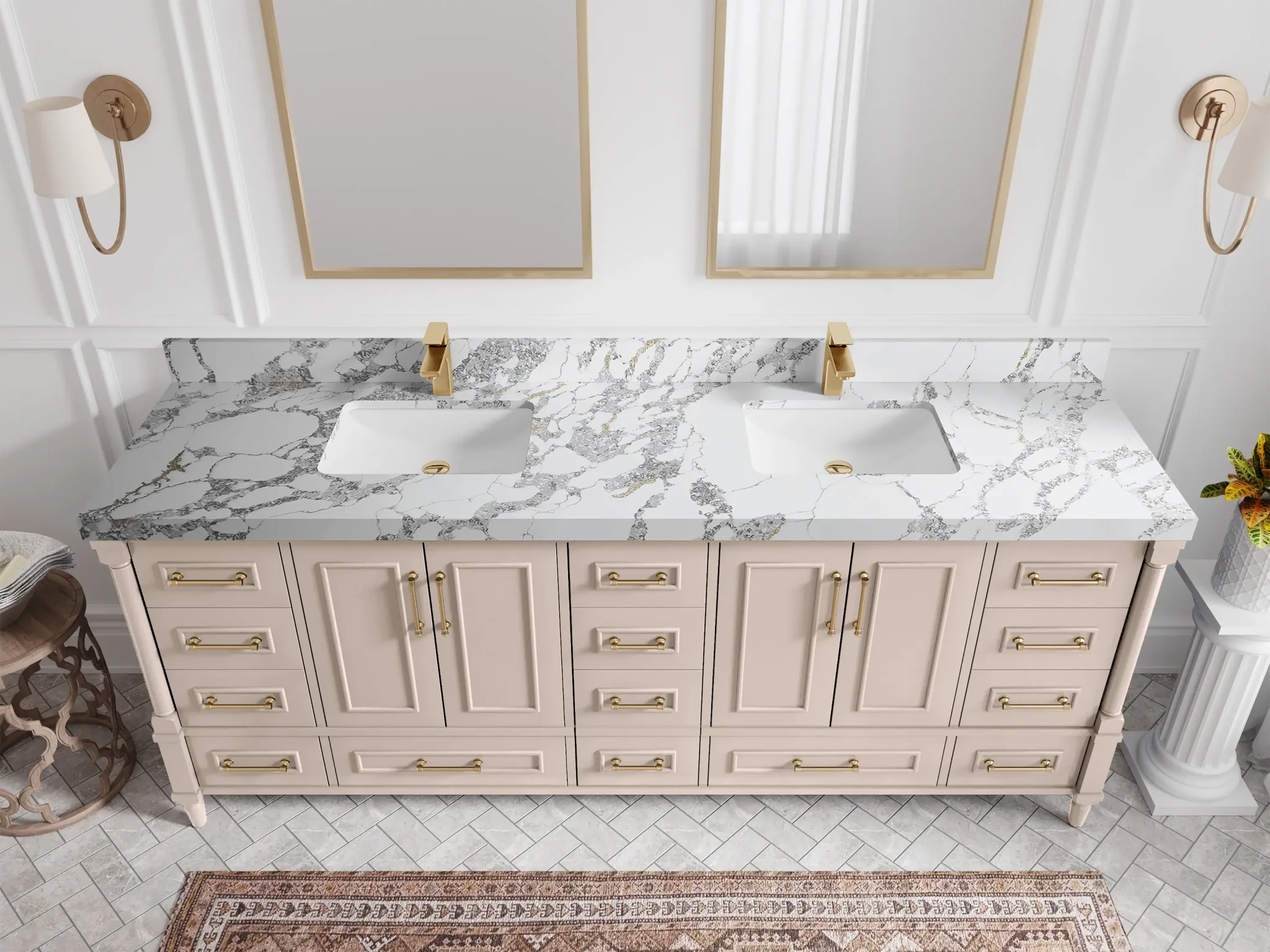 Aberdeen 84 in. W x 22 in. D Double Sink Bathroom Vanity - Image 21
