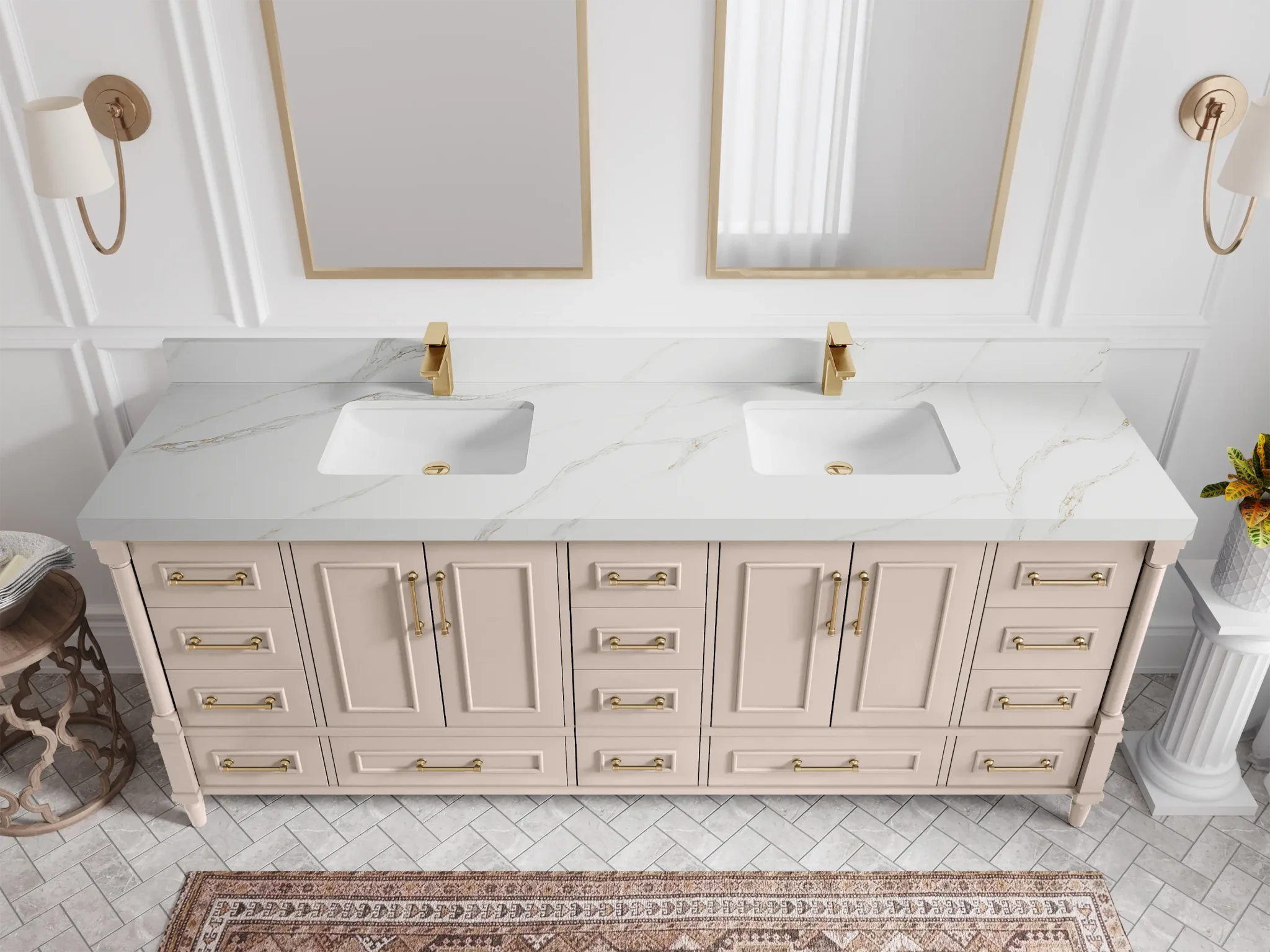 Aberdeen 84 in. W x 22 in. D Double Sink Bathroom Vanity - Image 23