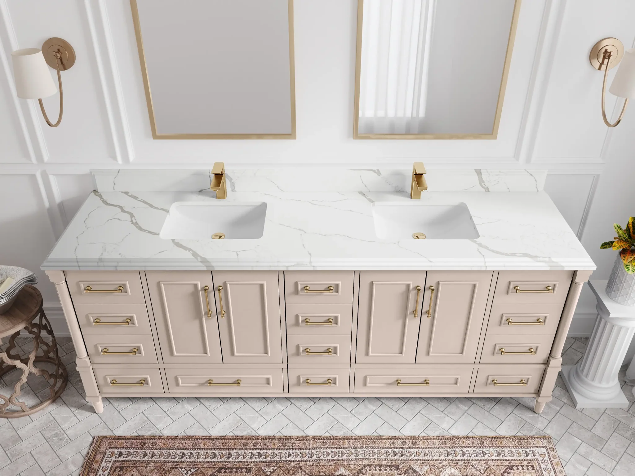 Aberdeen 84 in. W x 22 in. D Double Sink Bathroom Vanity - Image 25