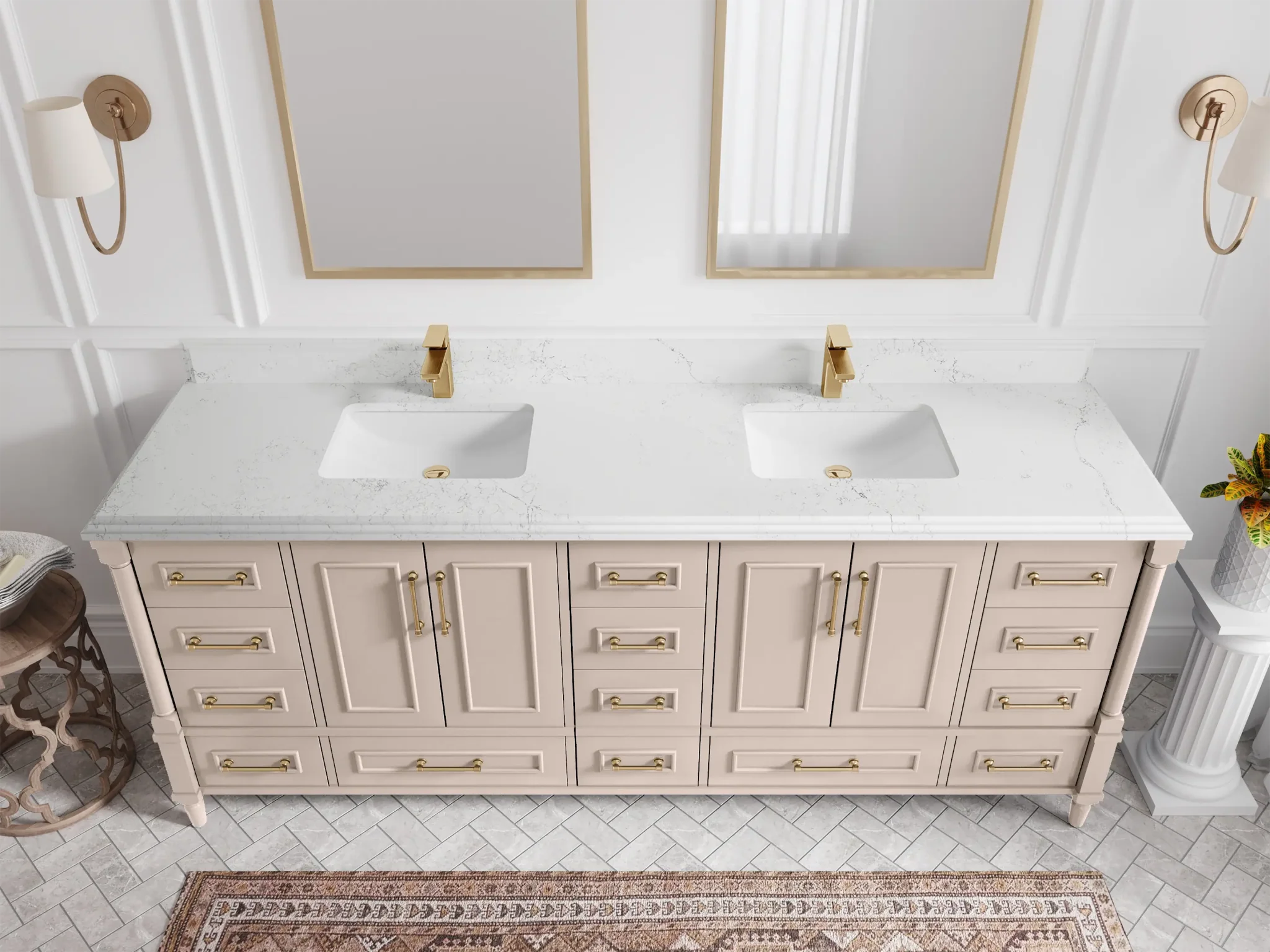 Aberdeen 84 in. W x 22 in. D Double Sink Bathroom Vanity - Image 27