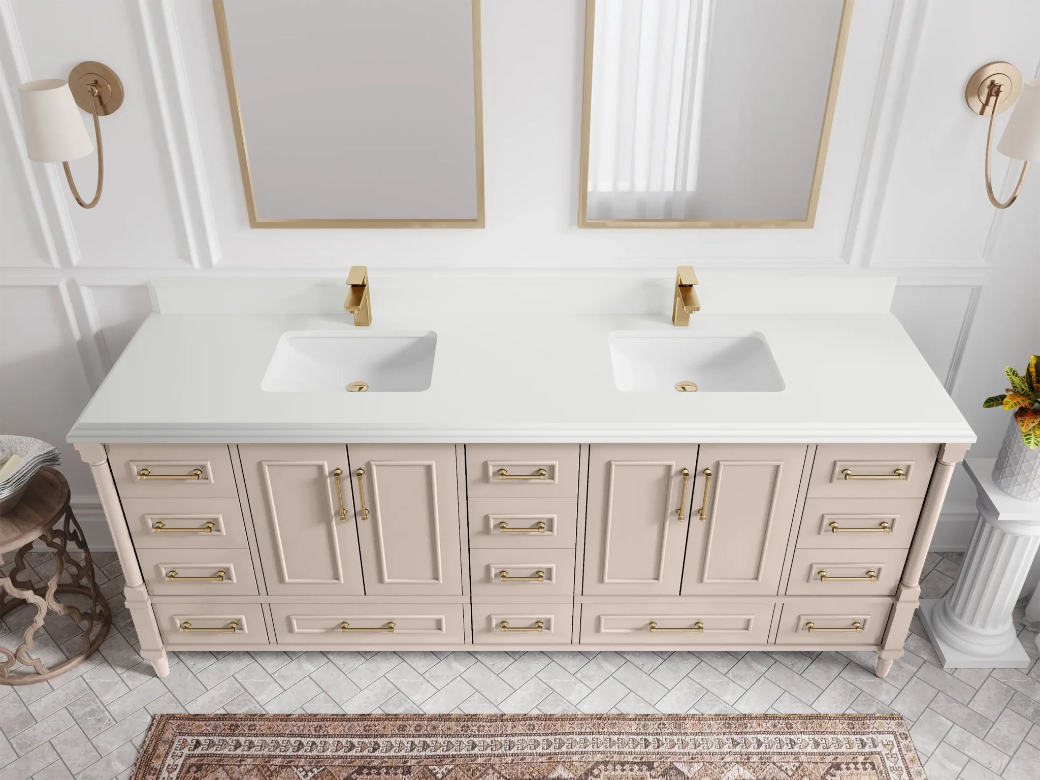 Aberdeen 84 in. W x 22 in. D Double Sink Bathroom Vanity - Image 29