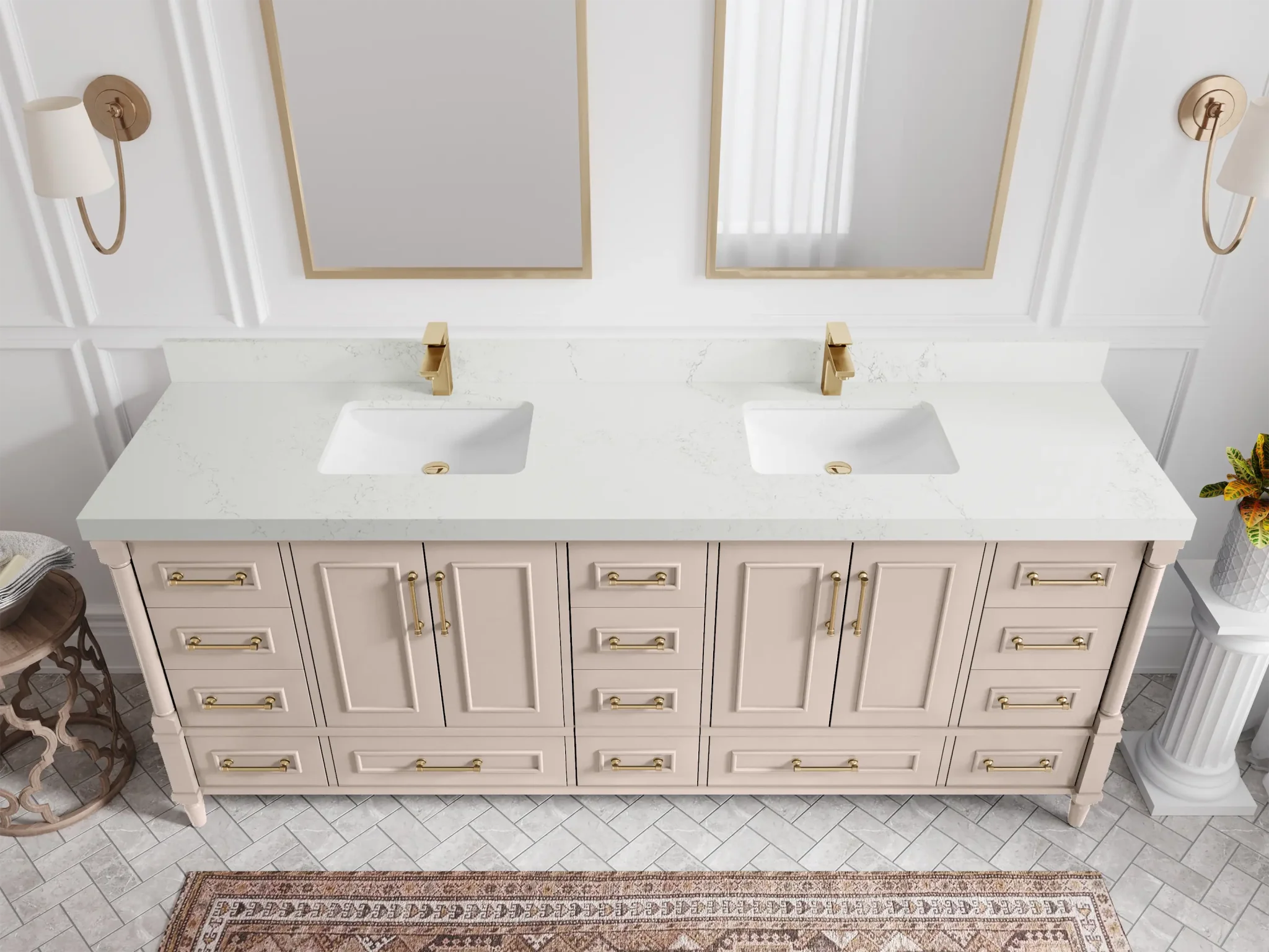Aberdeen 84 in. W x 22 in. D Double Sink Bathroom Vanity - Image 31
