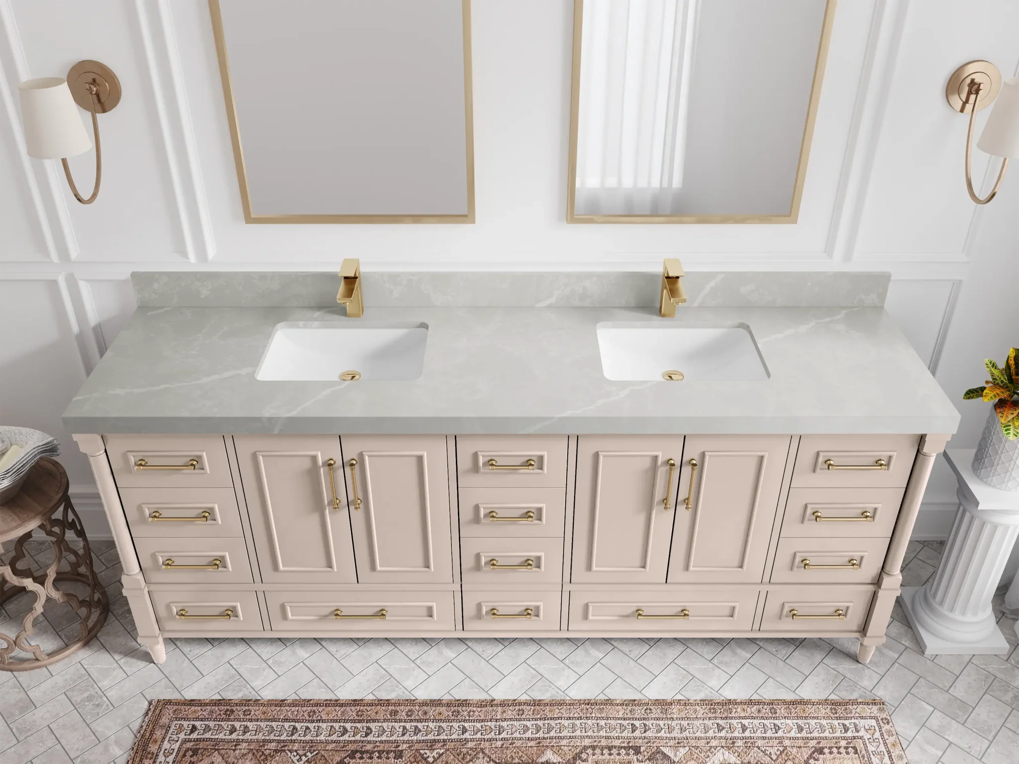 Aberdeen 84 in. W x 22 in. D Double Sink Bathroom Vanity - Image 33