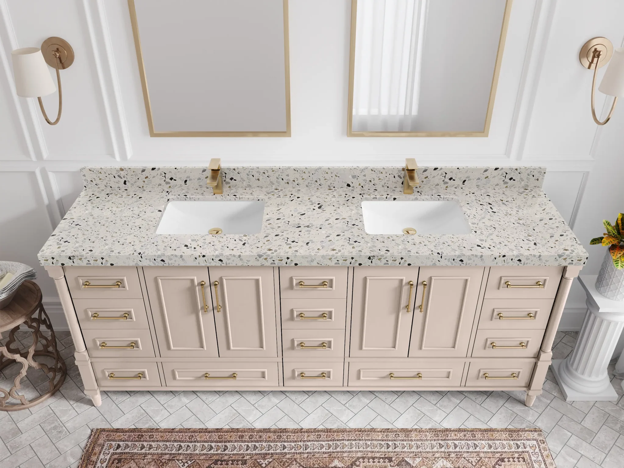 Aberdeen 84 in. W x 22 in. D Double Sink Bathroom Vanity - Image 39