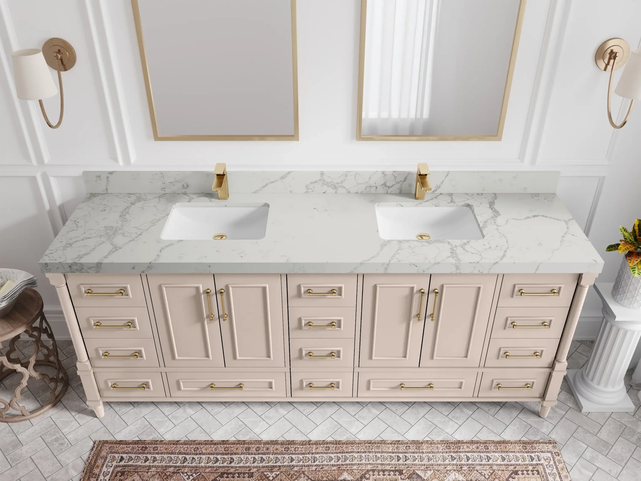 Aberdeen 84 in. W x 22 in. D Double Sink Bathroom Vanity - Image 47