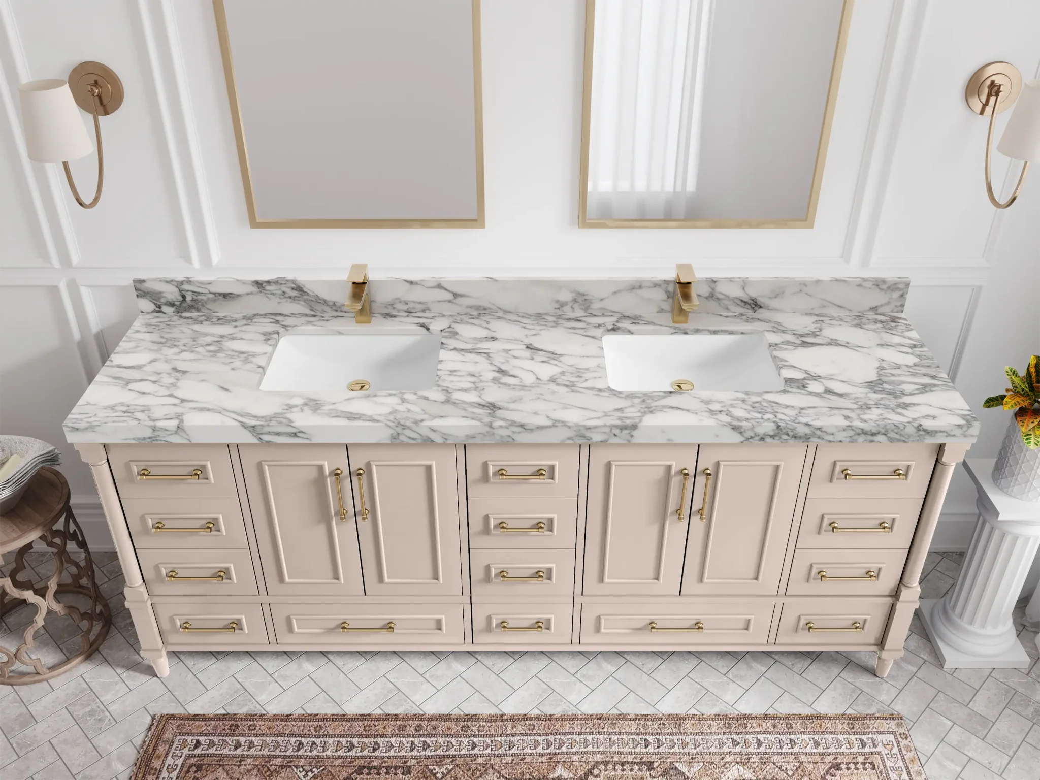 Aberdeen 84 in. W x 22 in. D Double Sink Bathroom Vanity - Image 7