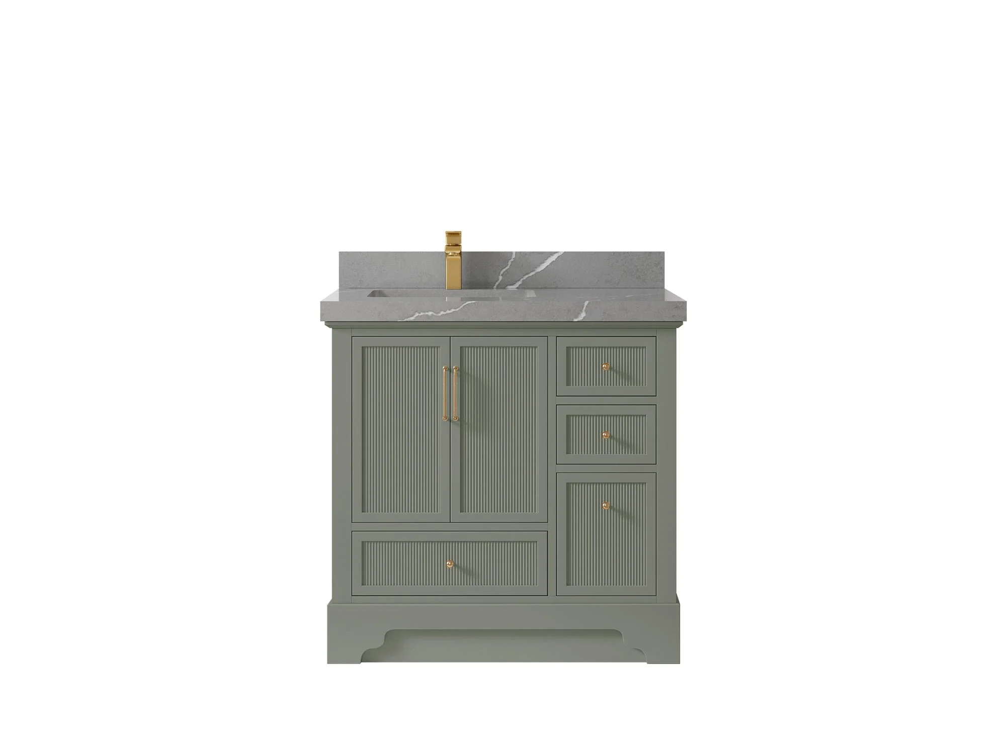 Alys 36 in. W x 22 in. D Left Offset Sink Bathroom Vanity - Image 32
