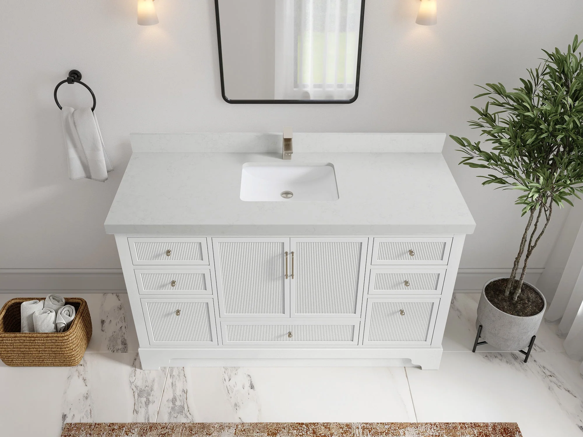 Alys 60 in. W x 22 in. D Single Sink Bathroom Vanity - Image 19