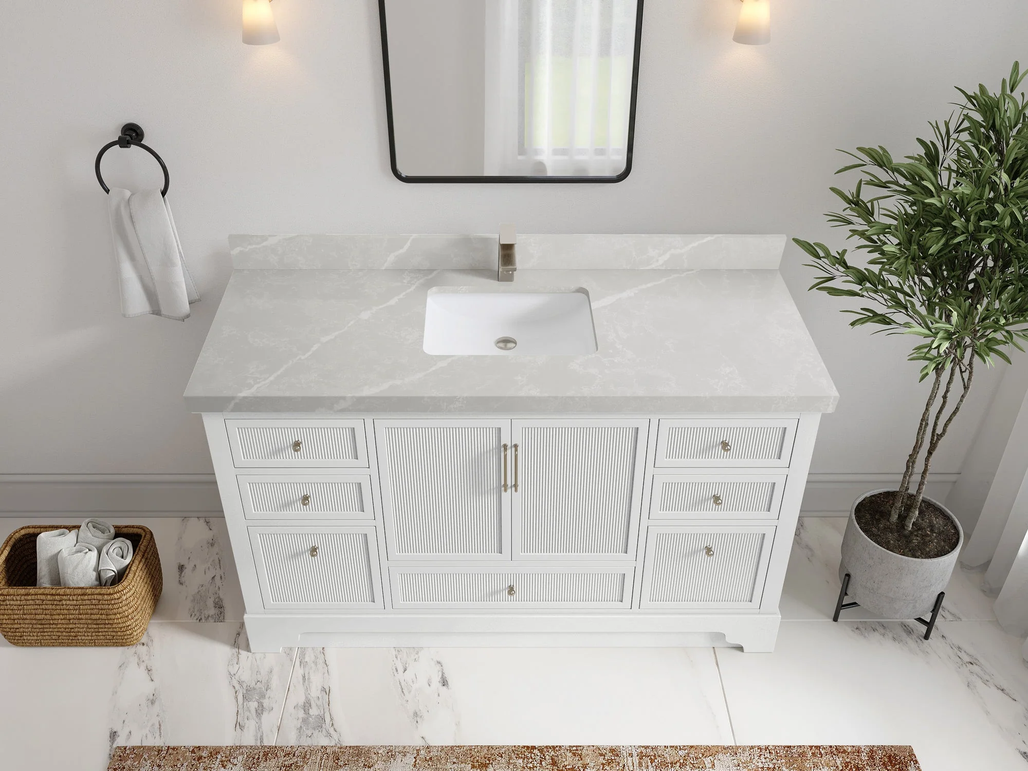 Alys 60 in. W x 22 in. D Single Sink Bathroom Vanity - Image 23