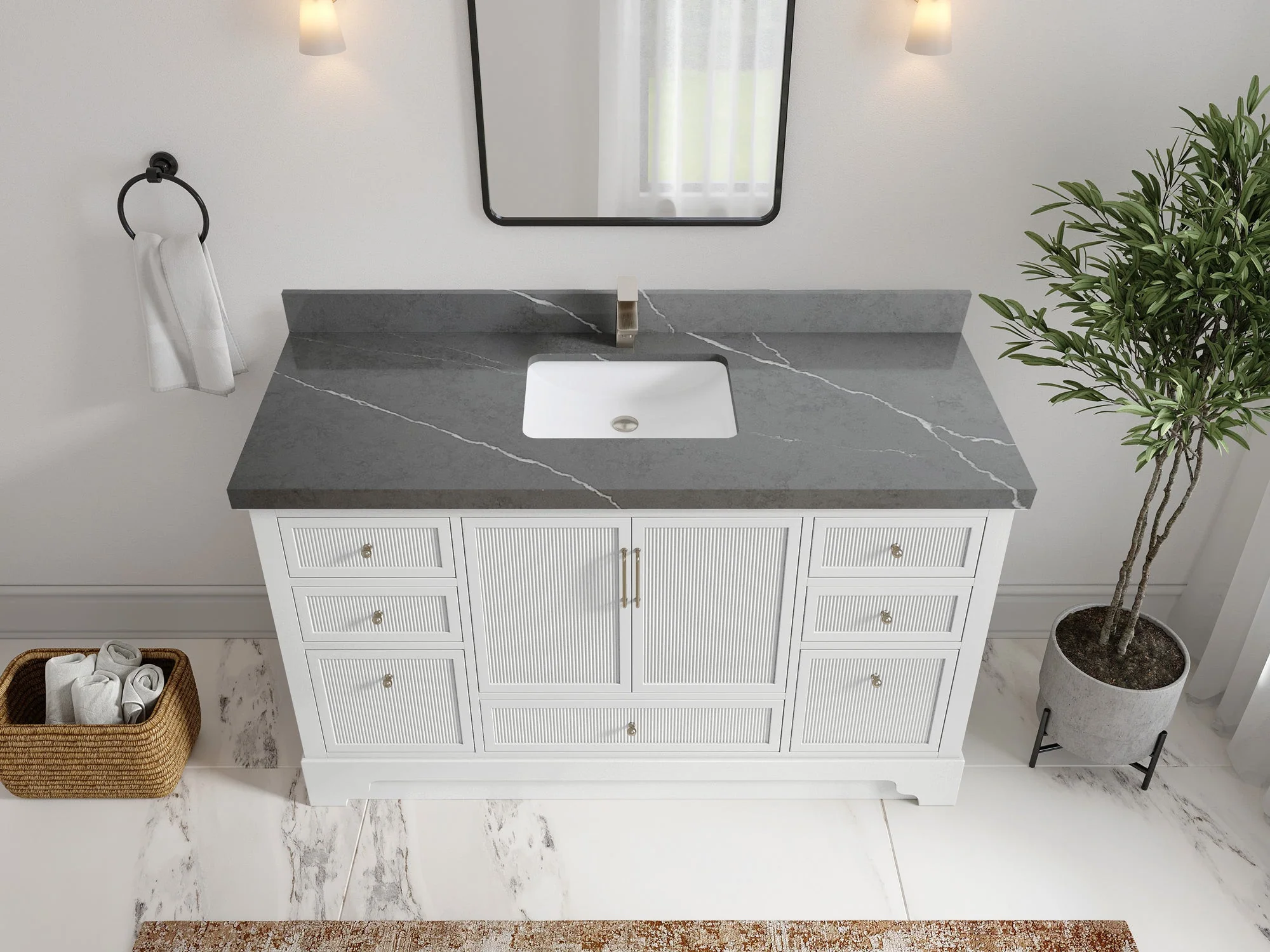 Alys 60 in. W x 22 in. D Single Sink Bathroom Vanity - Image 25