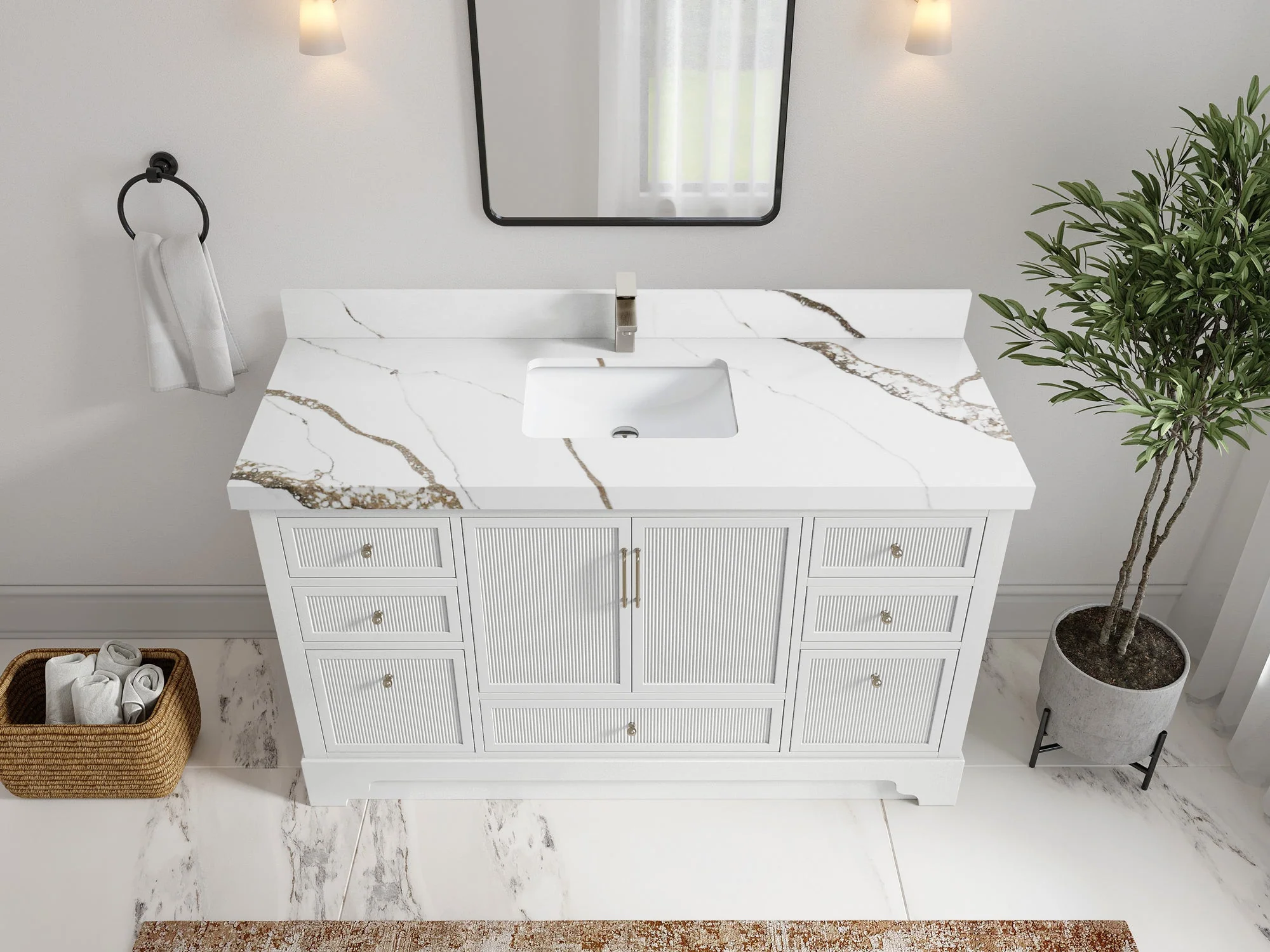 Alys 60 in. W x 22 in. D Single Sink Bathroom Vanity - Image 31