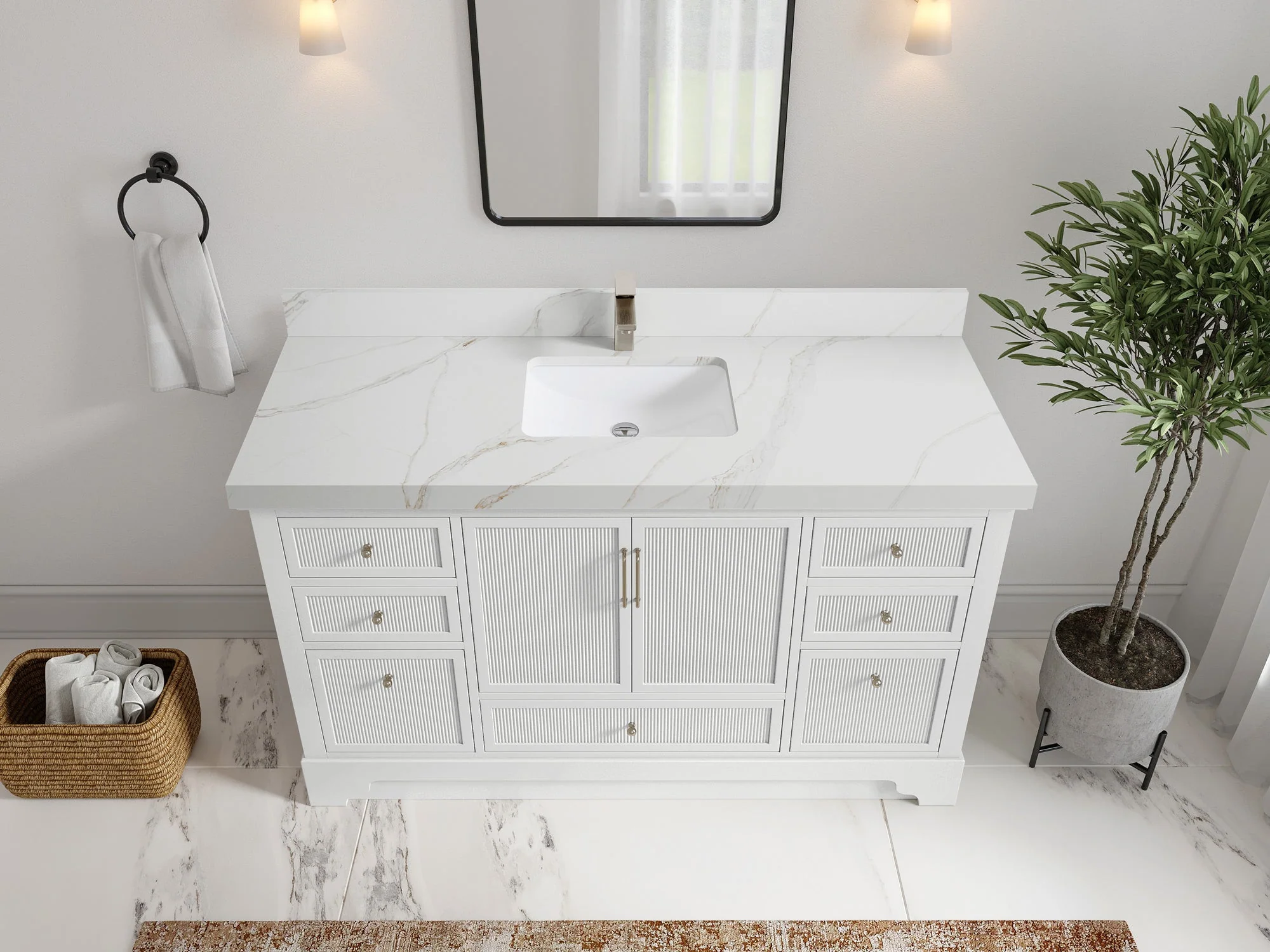 Alys 60 in. W x 22 in. D Single Sink Bathroom Vanity - Image 33