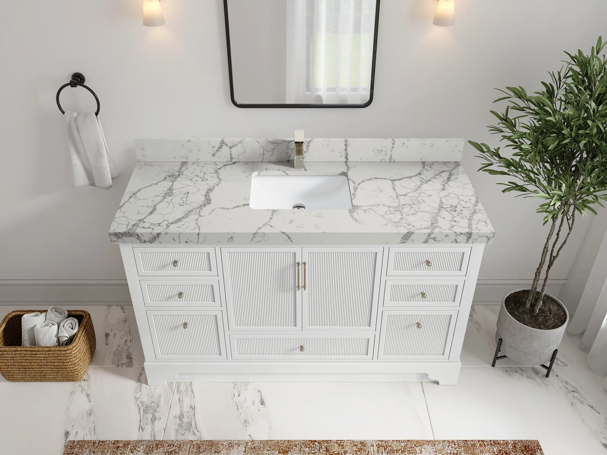 Alys 60 in. W x 22 in. D Single Sink Bathroom Vanity - Image 35