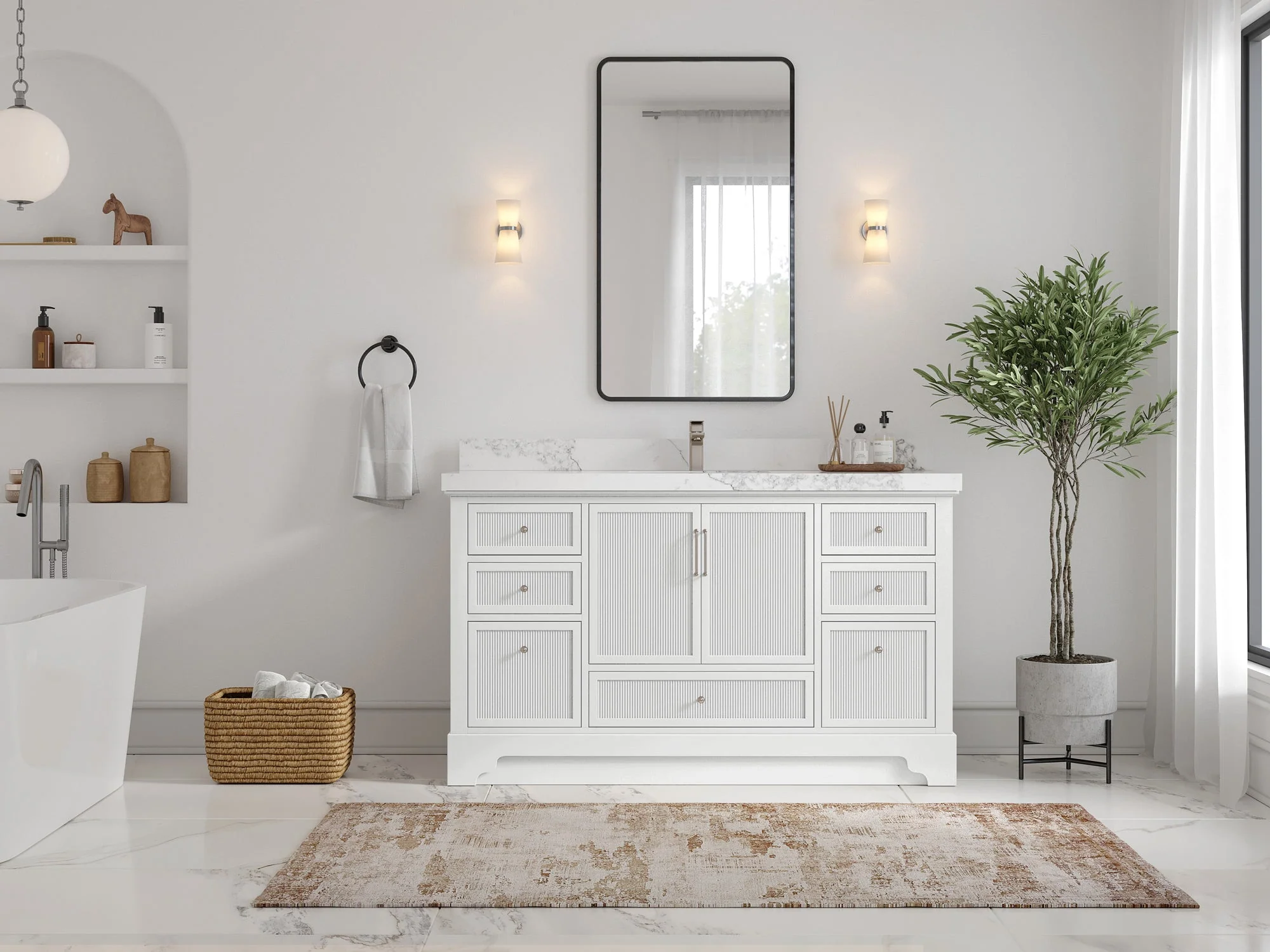 Alys 60 in. W x 22 in. D Single Sink Bathroom Vanity - Image 4