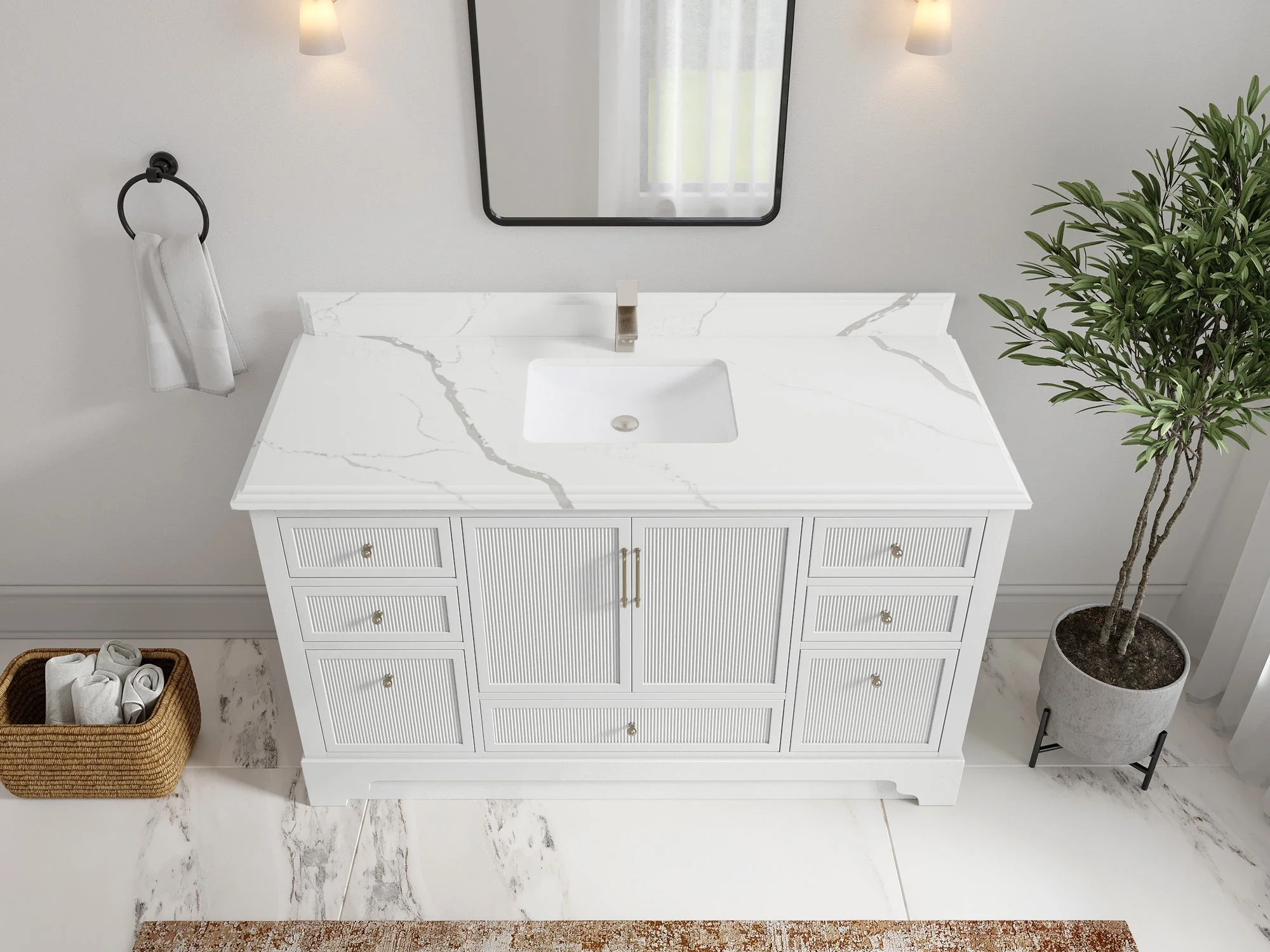 Alys 60 in. W x 22 in. D Single Sink Bathroom Vanity - Image 7