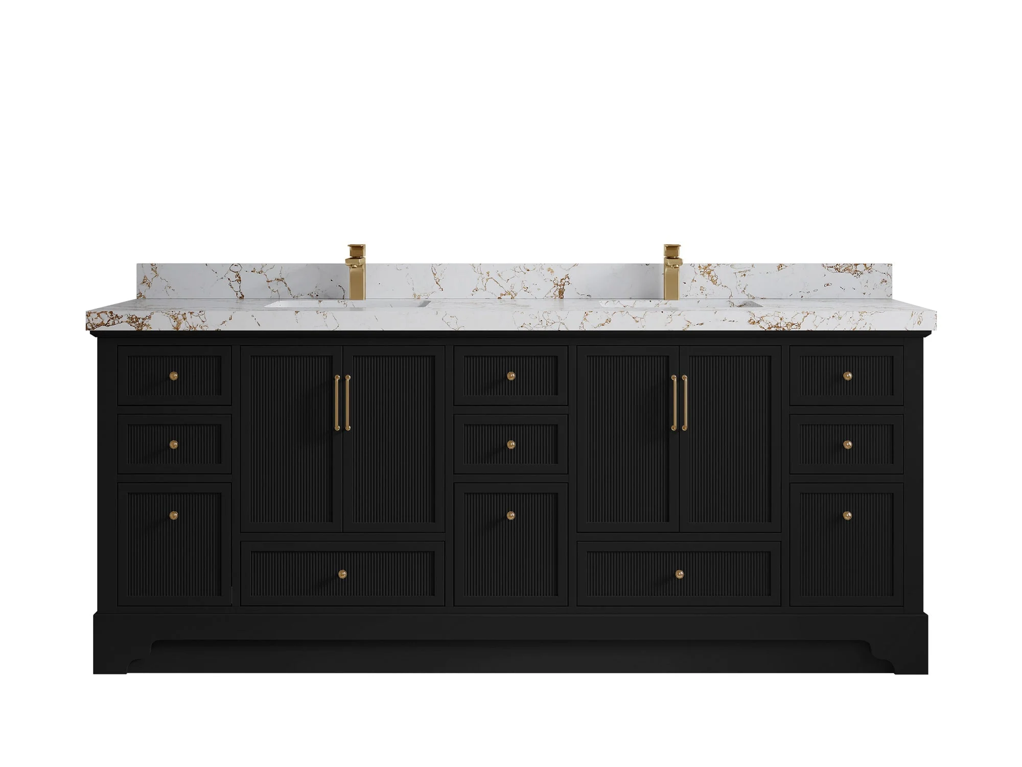 Alys 84 in. W x 22 in. D Double Sink Bathroom Vanity - Image 36