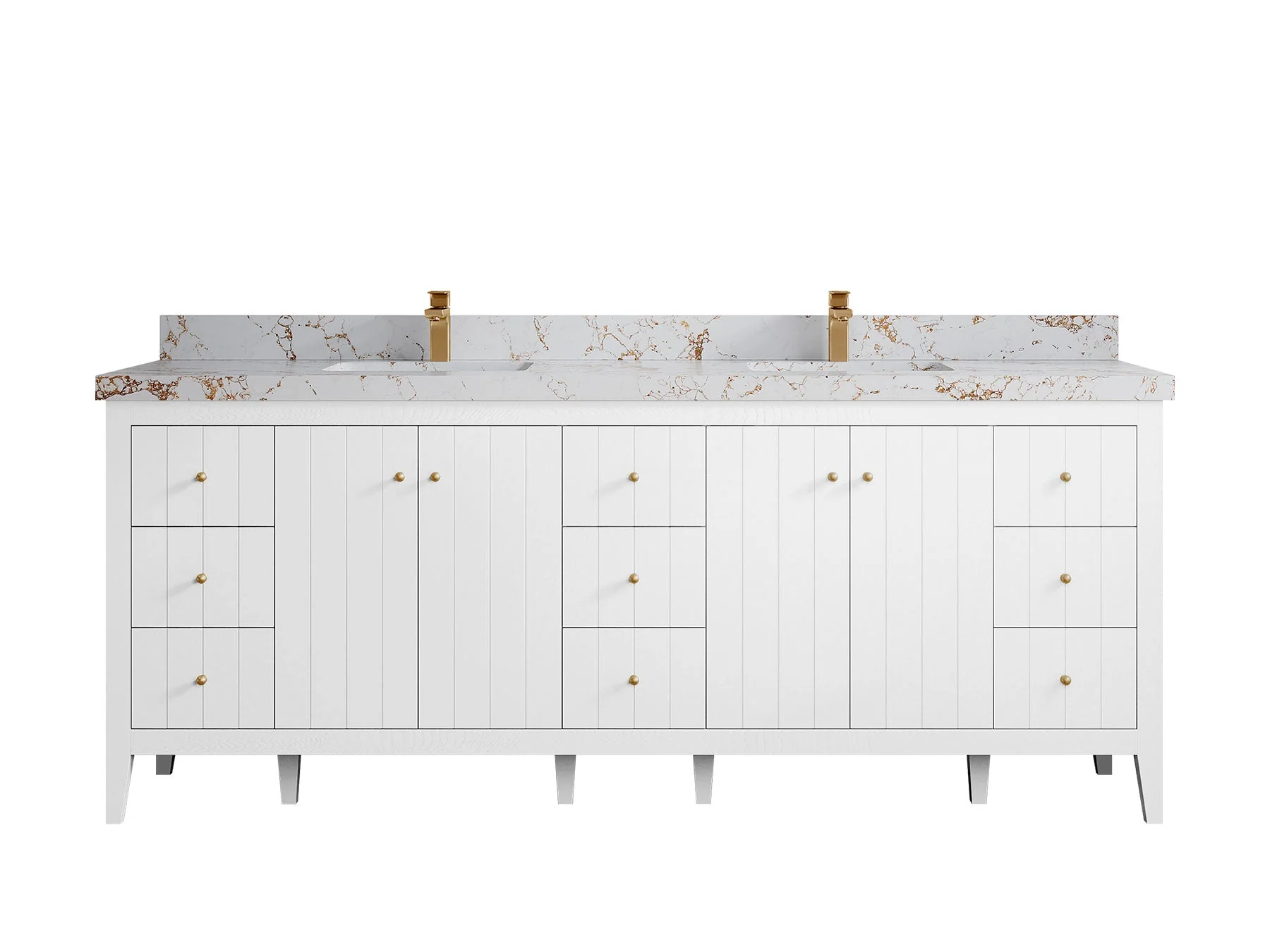 Atlanta 84 in. W x 22 in. D Double Sink Bathroom Vanity - Image 12