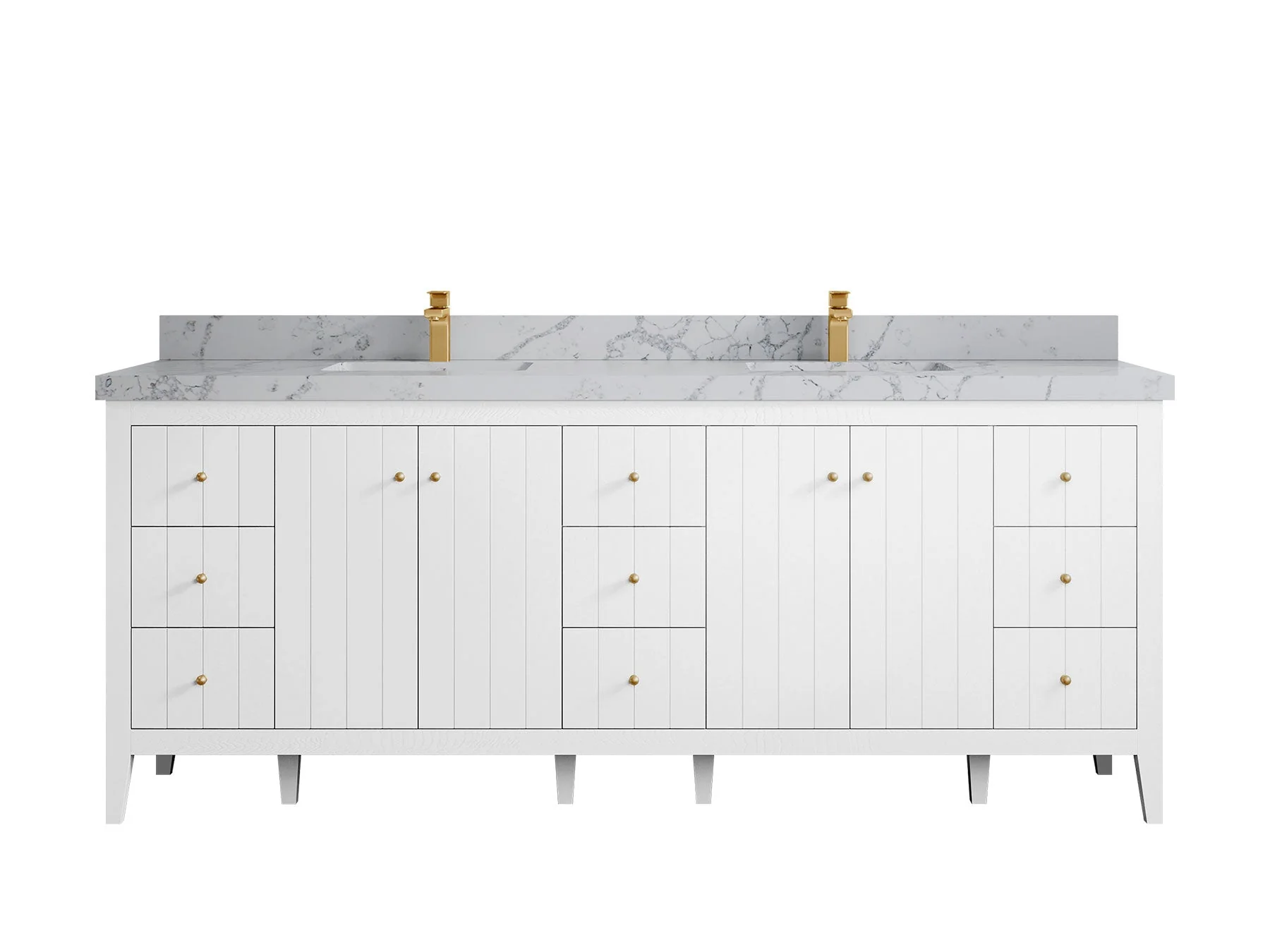 Atlanta 84 in. W x 22 in. D Double Sink Bathroom Vanity - Image 16