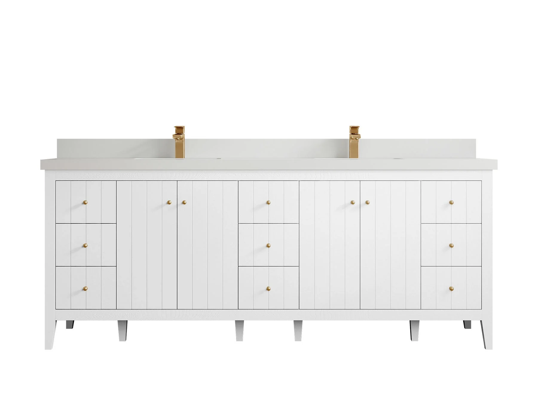 Atlanta 84 in. W x 22 in. D Double Sink Bathroom Vanity - Image 18