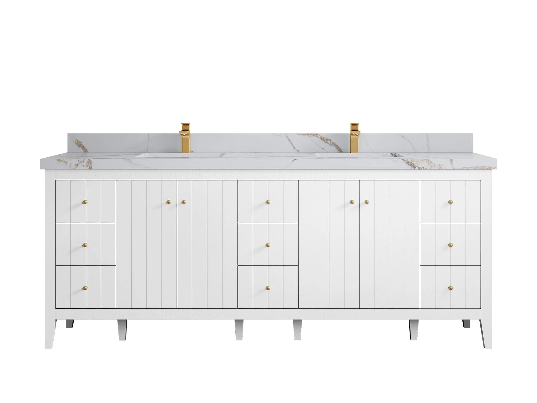 Atlanta 84 in. W x 22 in. D Double Sink Bathroom Vanity - Image 24