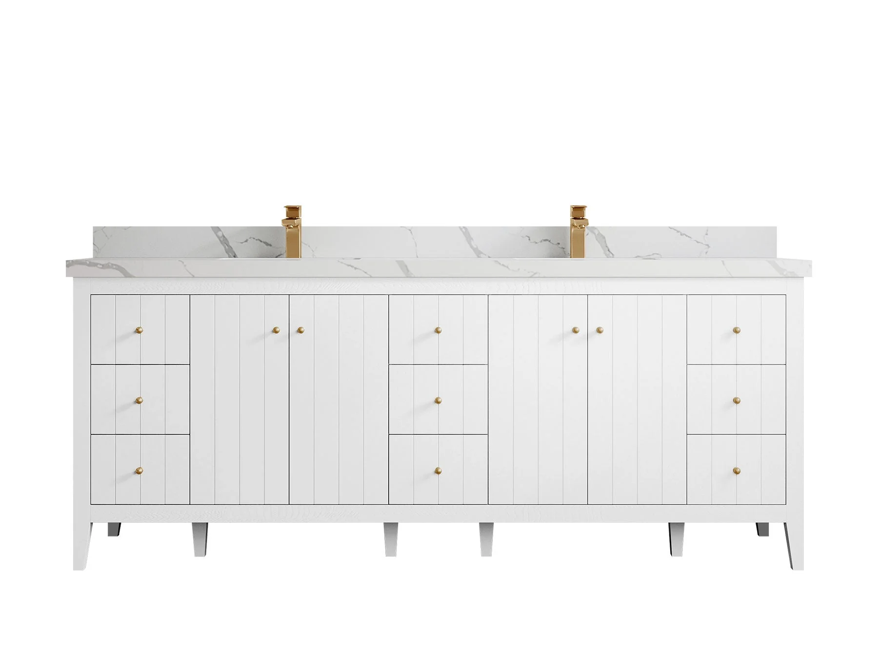 Atlanta 84 in. W x 22 in. D Double Sink Bathroom Vanity - Image 26