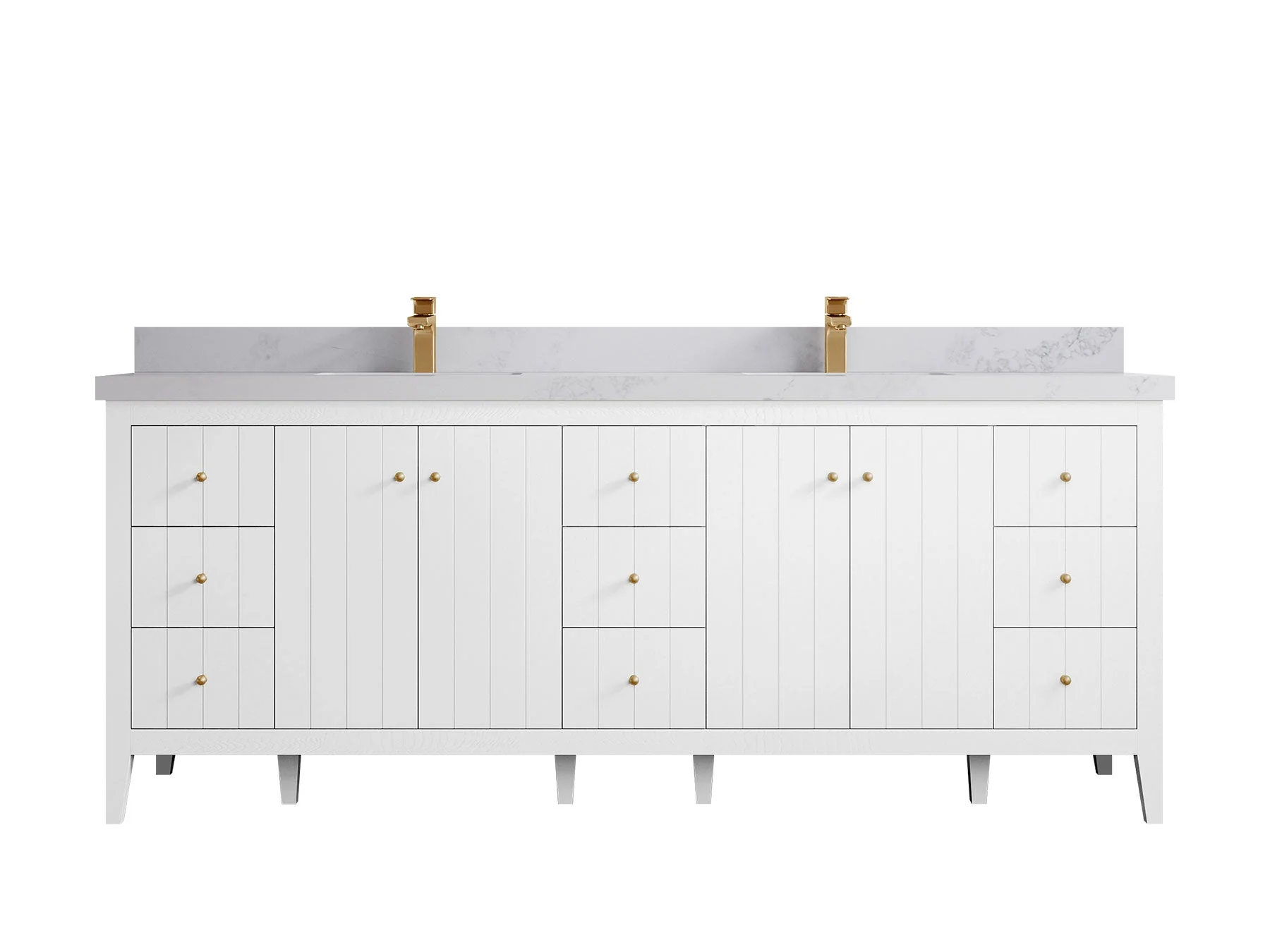 Atlanta 84 in. W x 22 in. D Double Sink Bathroom Vanity - Image 28