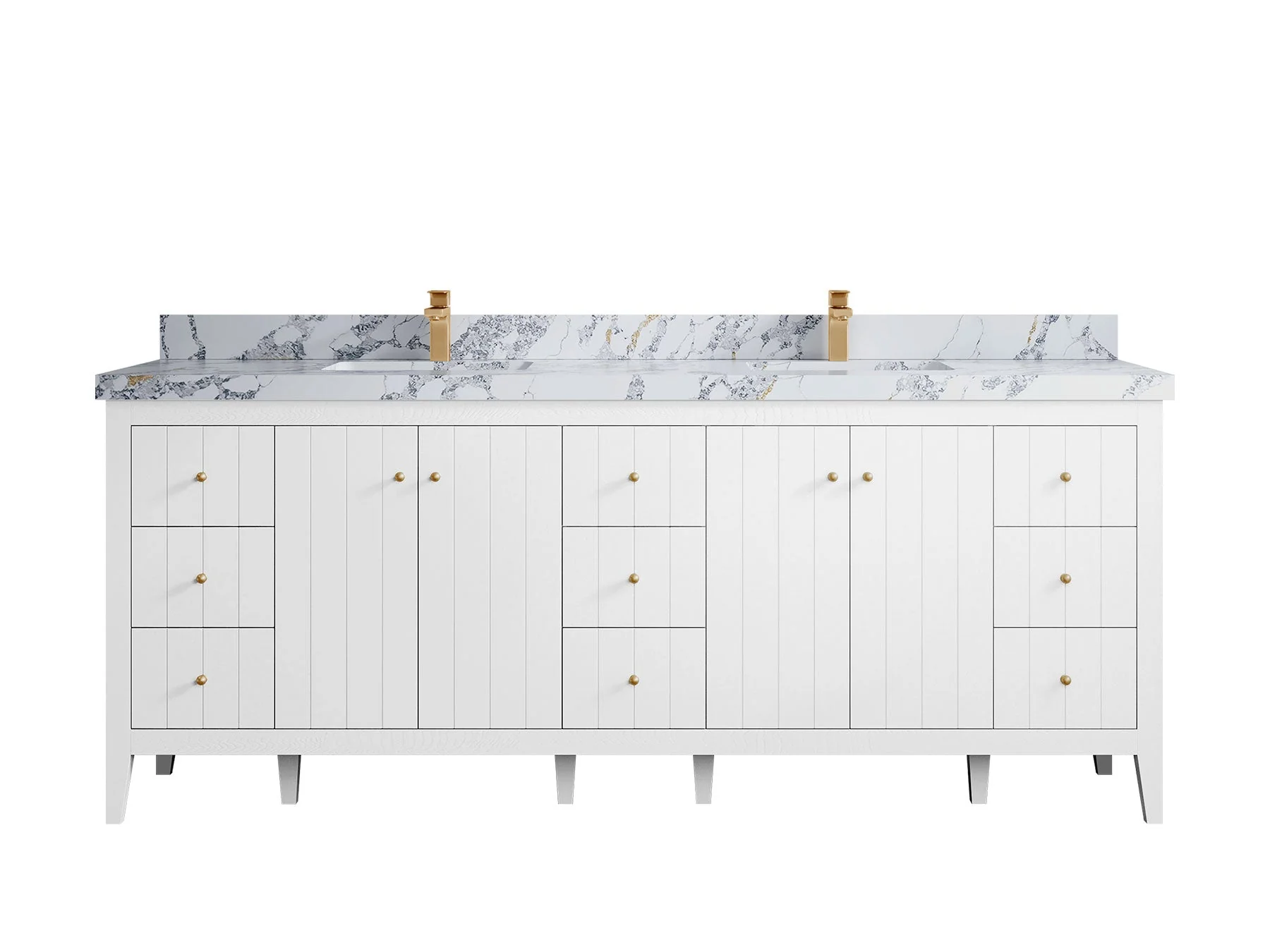 Atlanta 84 in. W x 22 in. D Double Sink Bathroom Vanity - Image 30