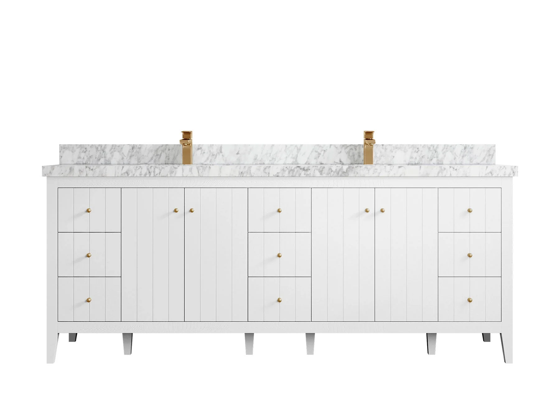 Atlanta 84 in. W x 22 in. D Double Sink Bathroom Vanity - Image 34