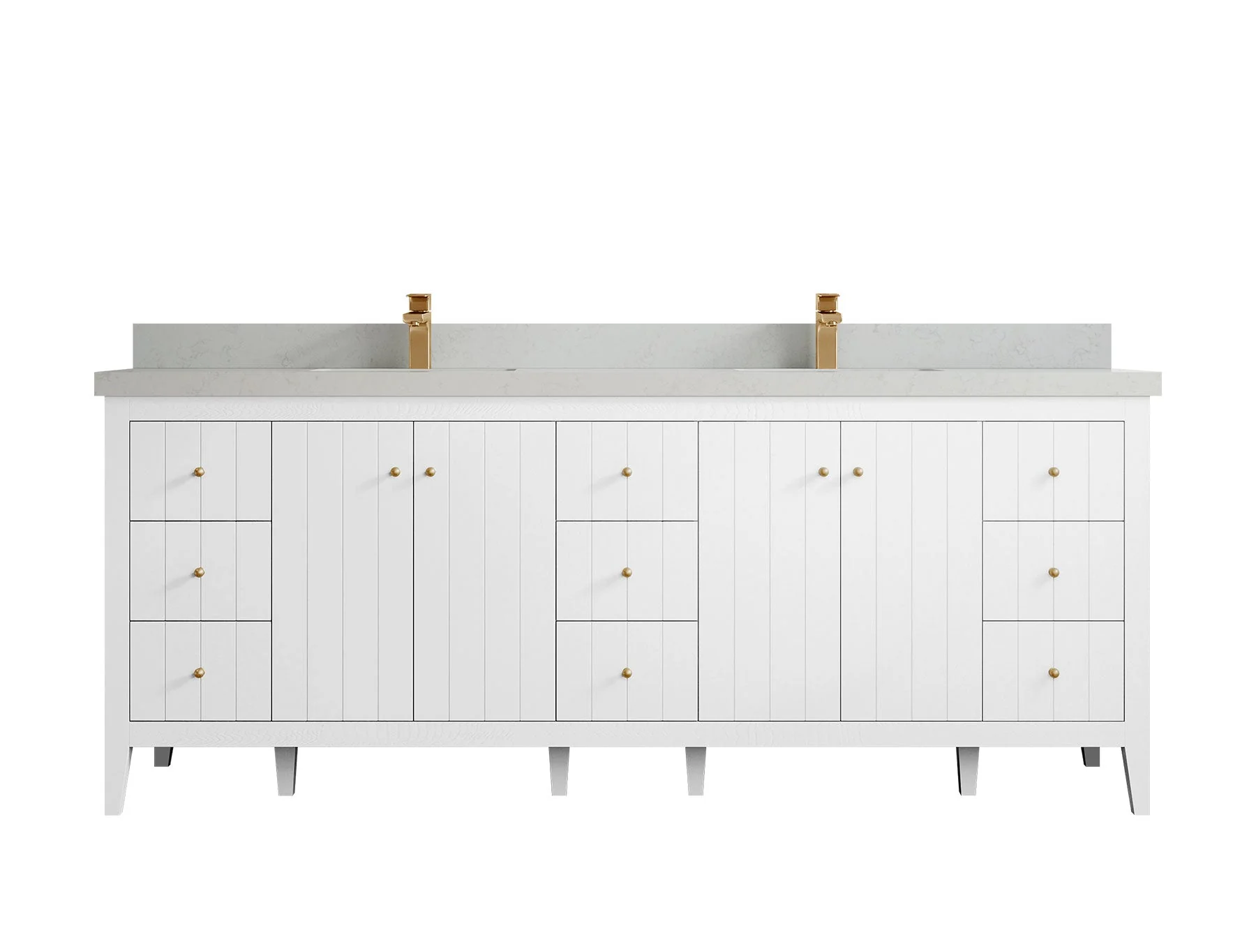 Atlanta 84 in. W x 22 in. D Double Sink Bathroom Vanity - Image 36