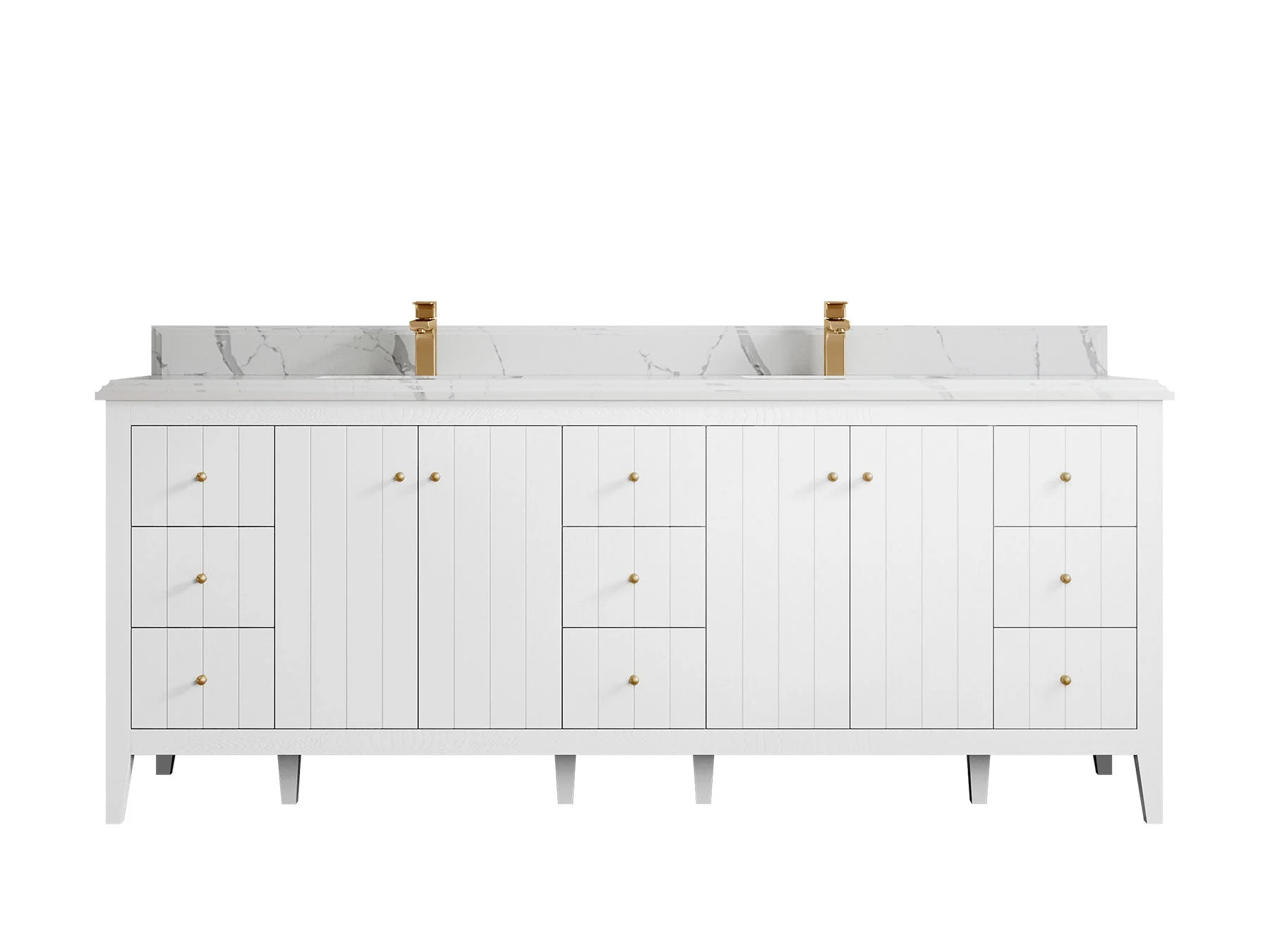 Atlanta 84 in. W x 22 in. D Double Sink Bathroom Vanity - Image 38