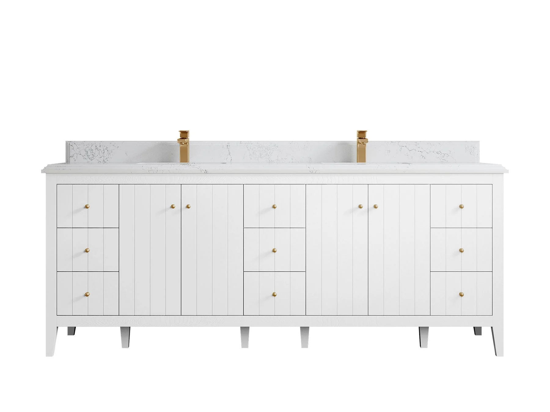 Atlanta 84 in. W x 22 in. D Double Sink Bathroom Vanity - Image 40