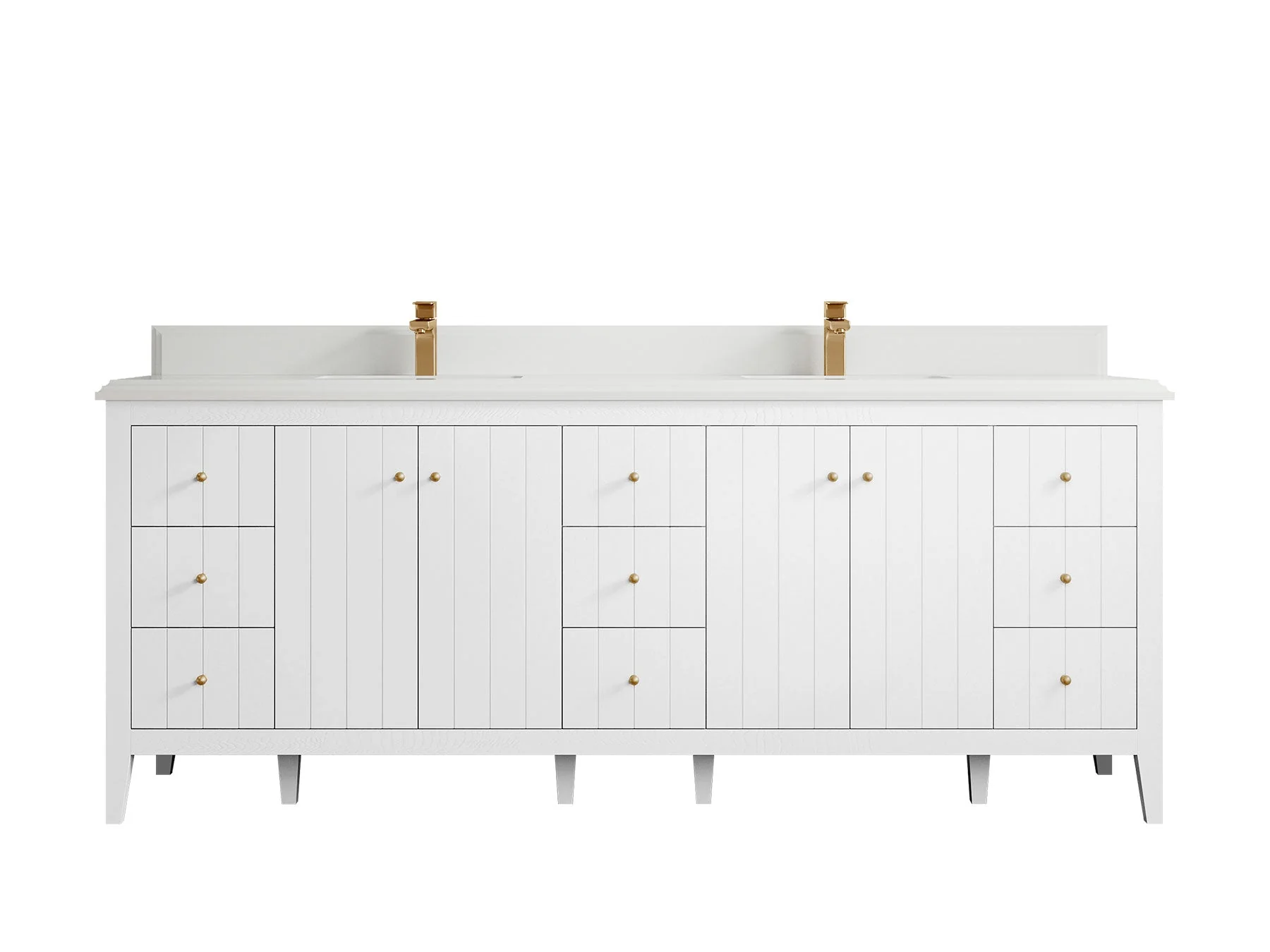 Atlanta 84 in. W x 22 in. D Double Sink Bathroom Vanity - Image 42