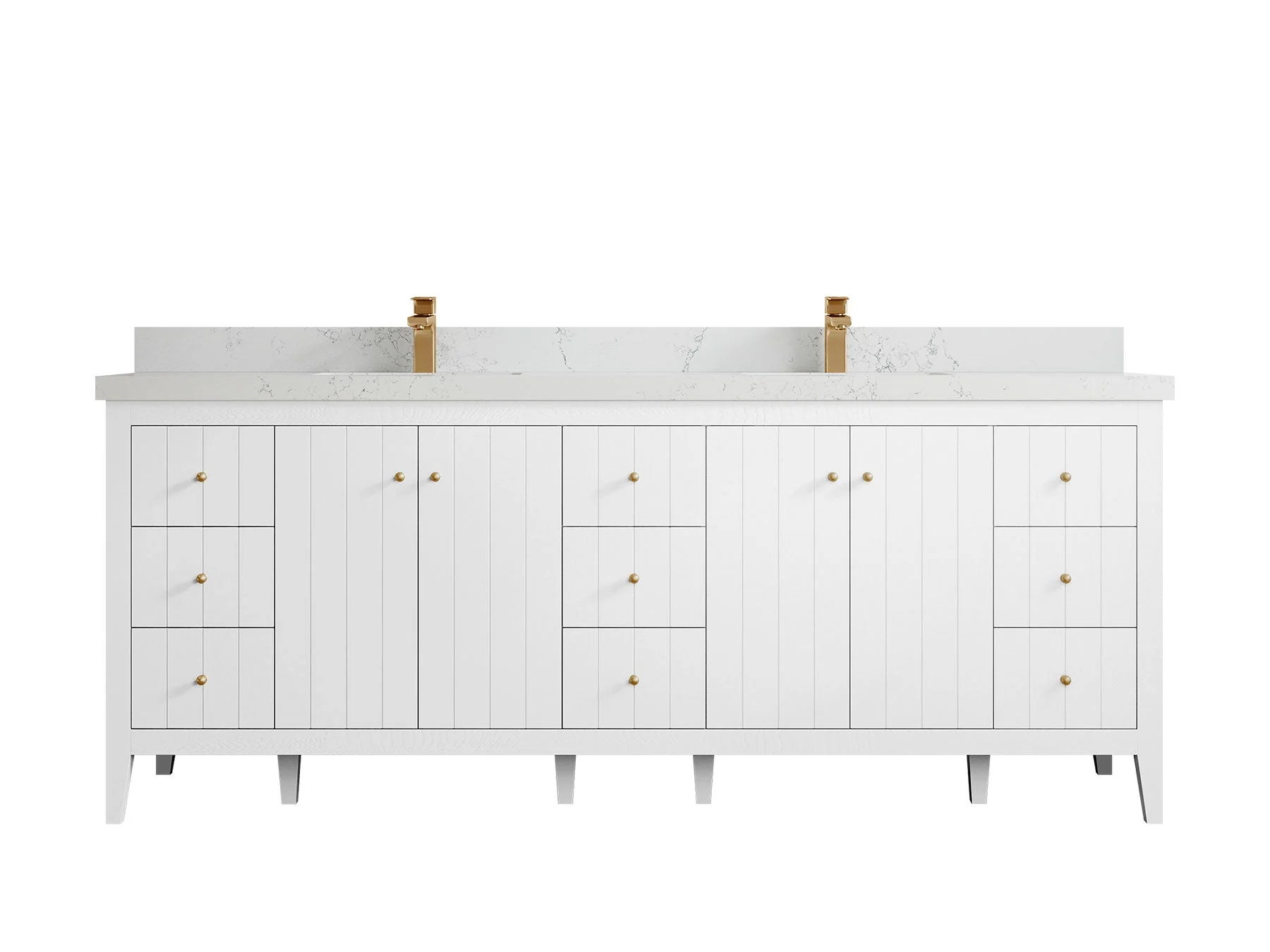 Atlanta 84 in. W x 22 in. D Double Sink Bathroom Vanity - Image 44