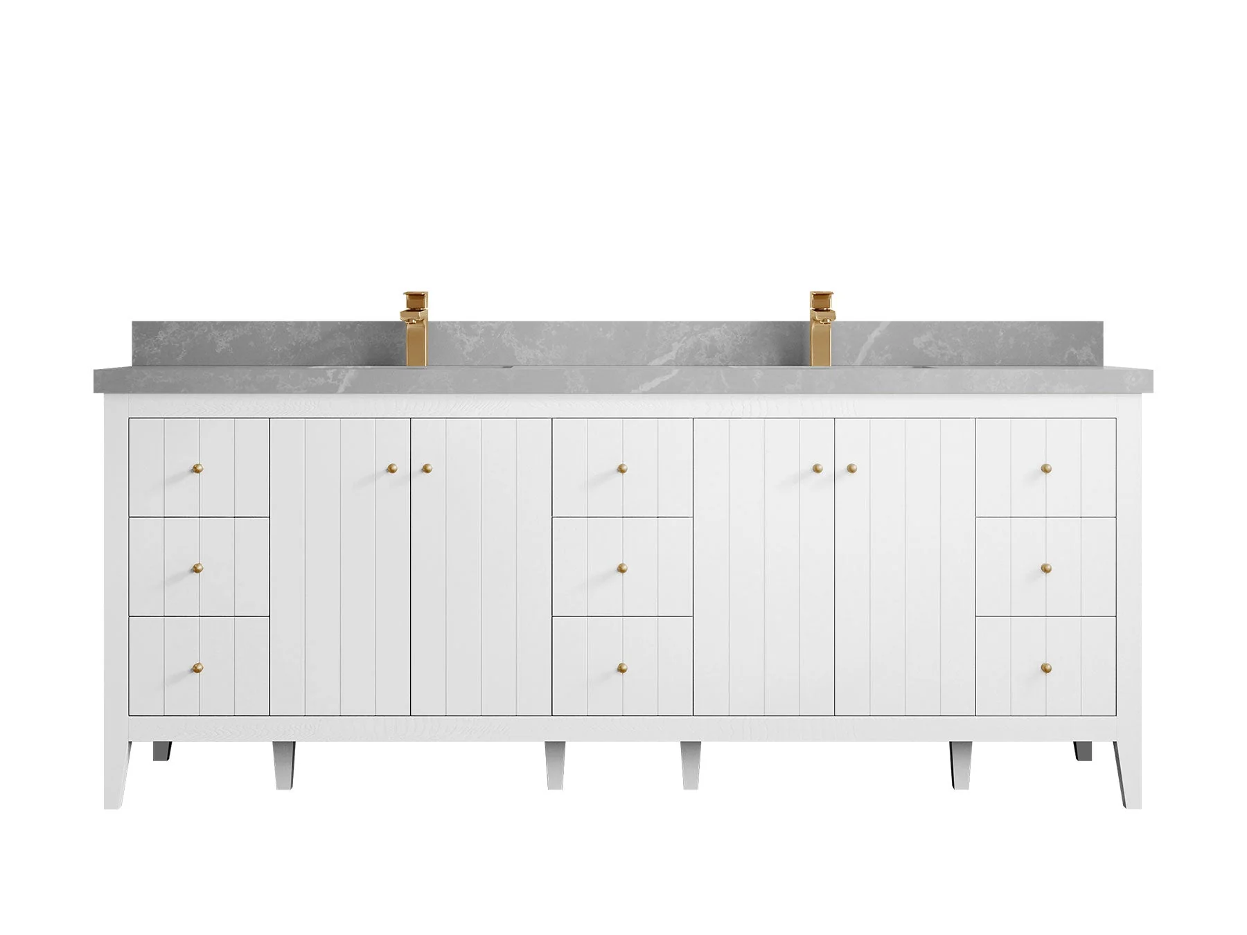 Atlanta 84 in. W x 22 in. D Double Sink Bathroom Vanity - Image 46