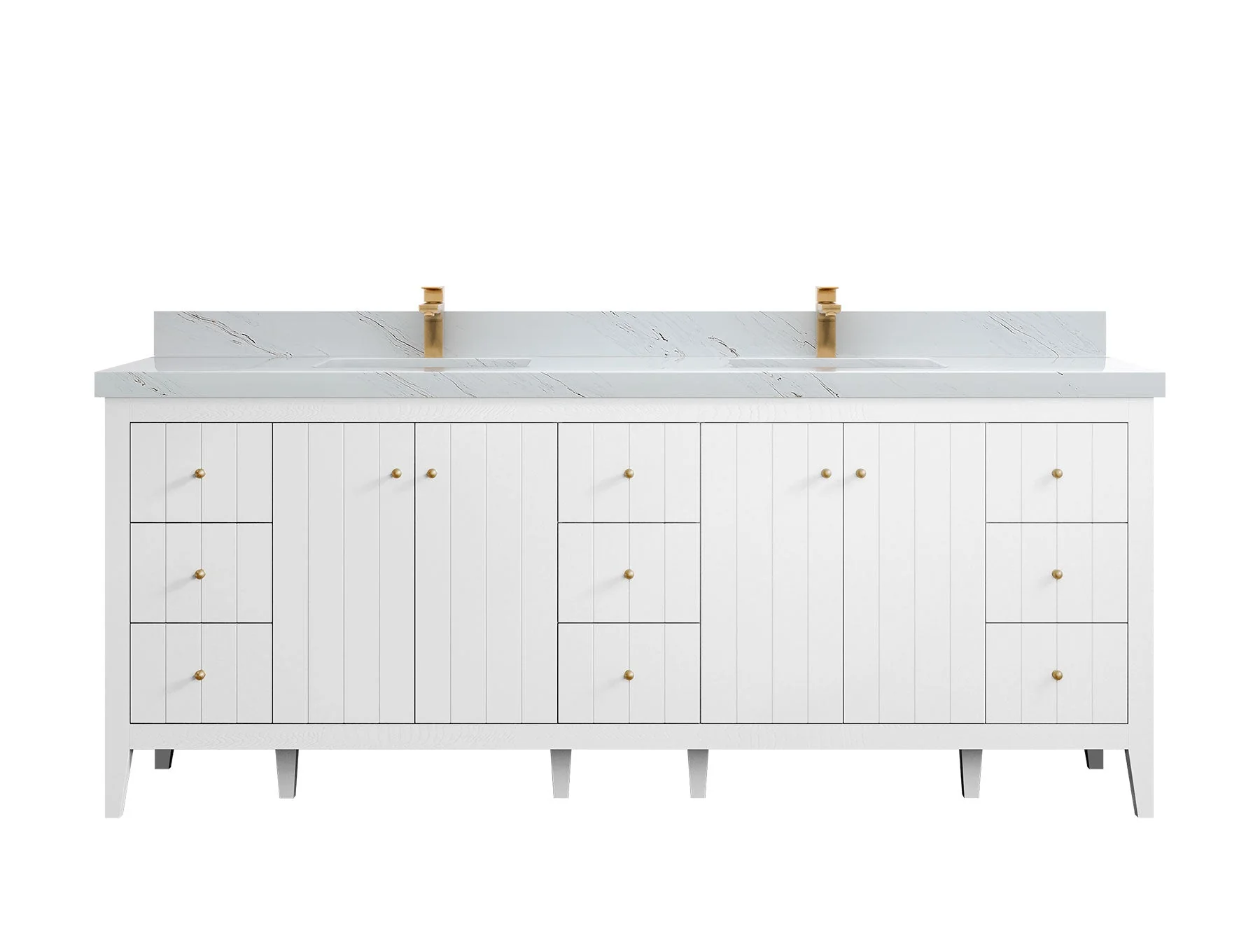 Atlanta 84 in. W x 22 in. D Double Sink Bathroom Vanity - Image 48