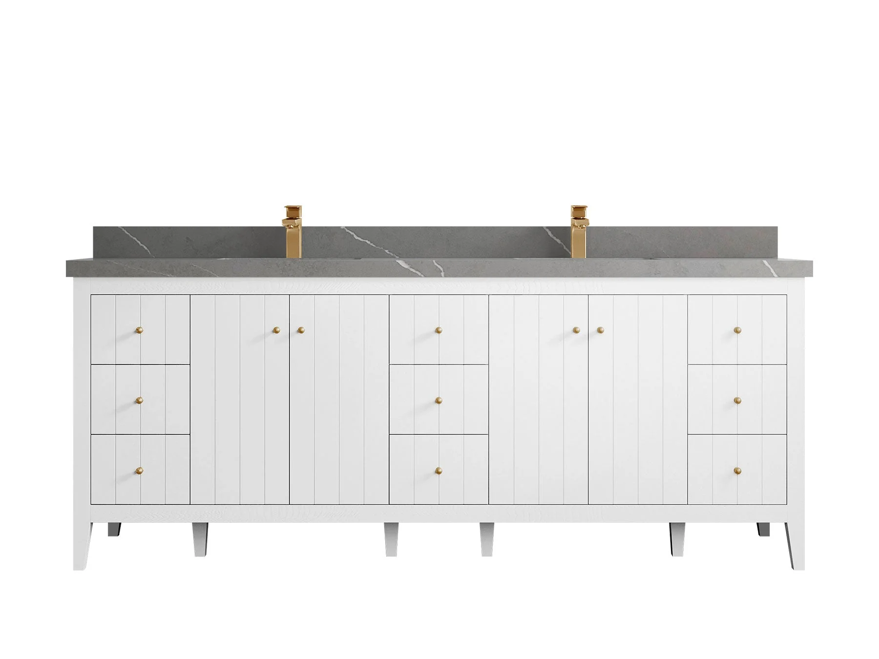 Atlanta 84 in. W x 22 in. D Double Sink Bathroom Vanity - Image 50