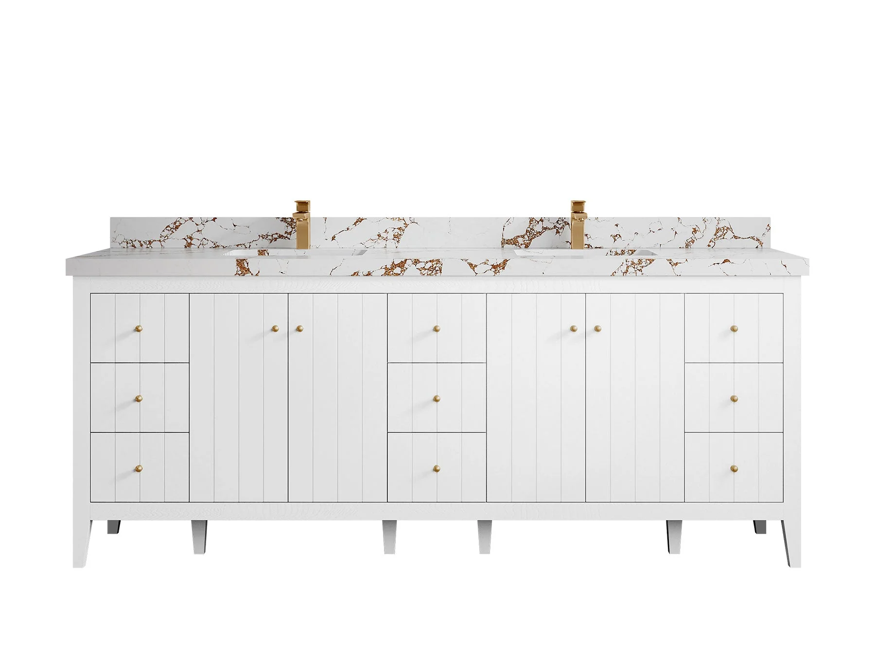 Atlanta 84 in. W x 22 in. D Double Sink Bathroom Vanity - Image 56