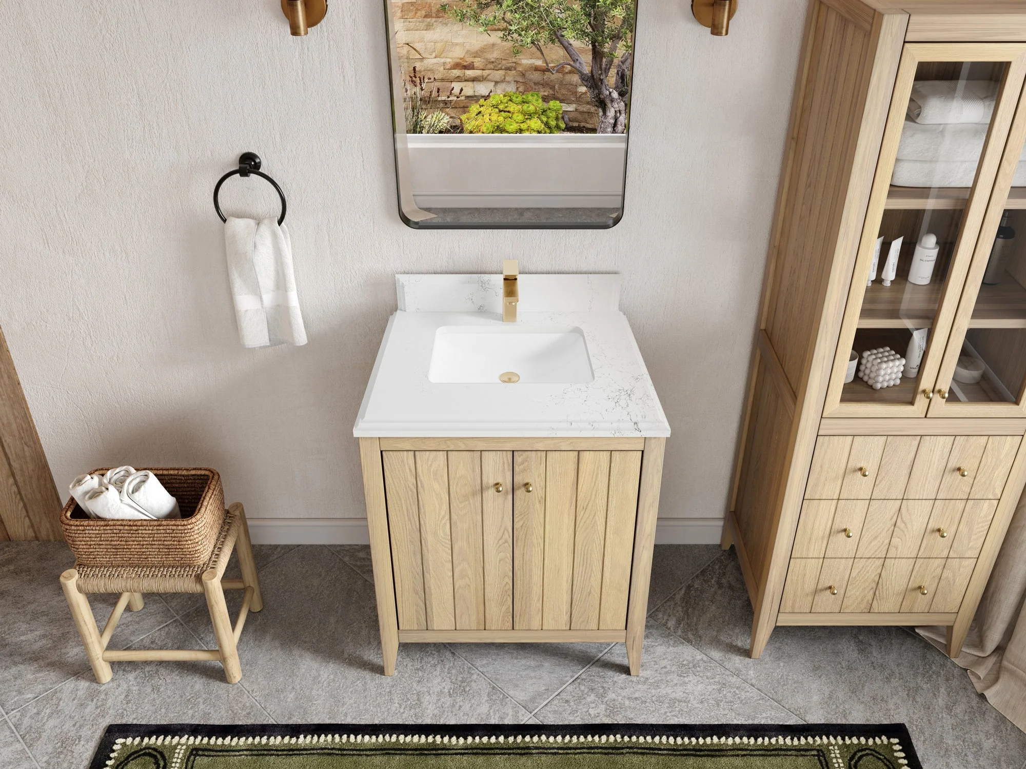 Atlanta White Oak 30 in. W x 22 in. D Single Sink Bathroom Vanity - Image 17