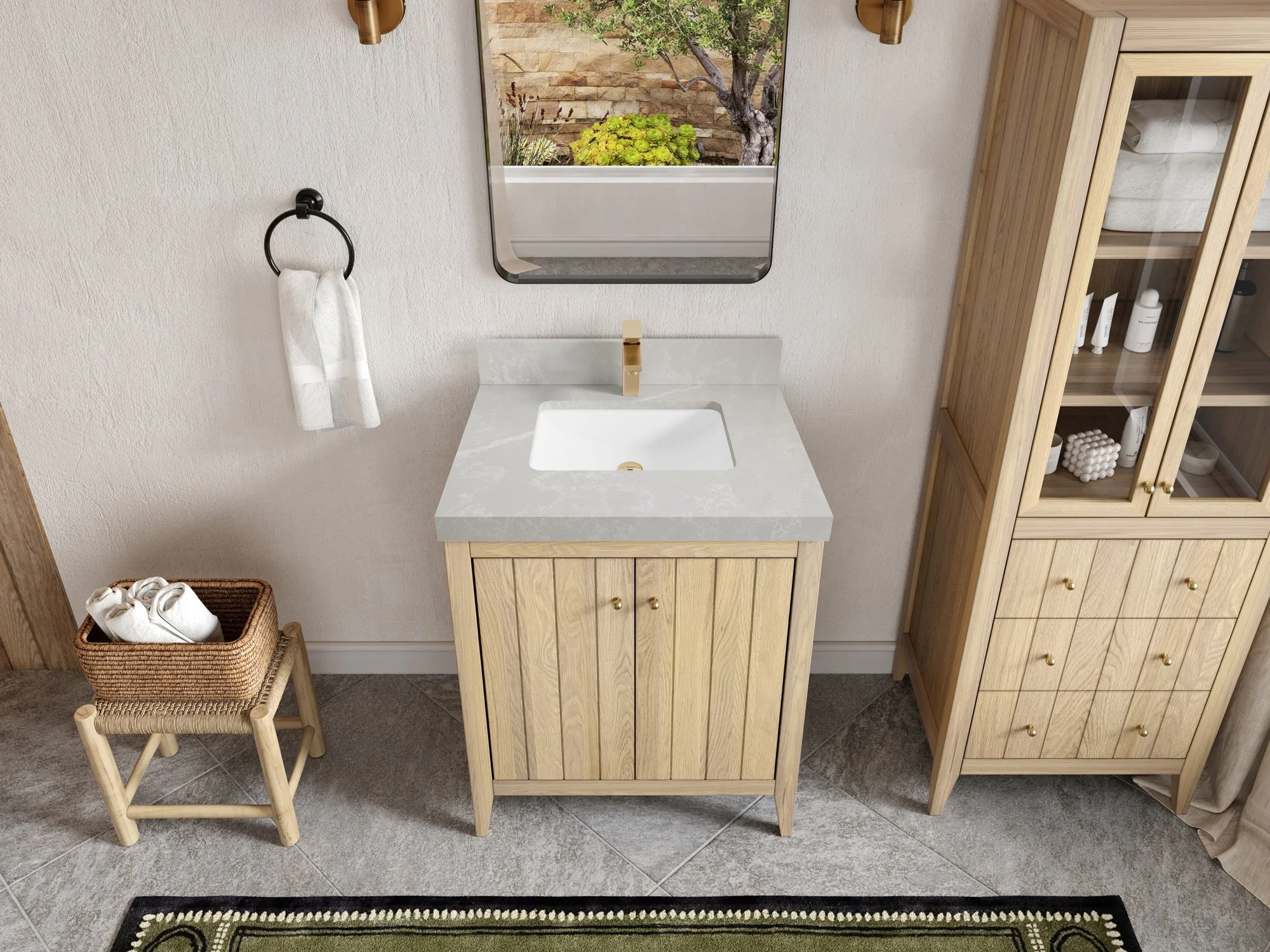 Atlanta White Oak 30 in. W x 22 in. D Single Sink Bathroom Vanity - Image 20