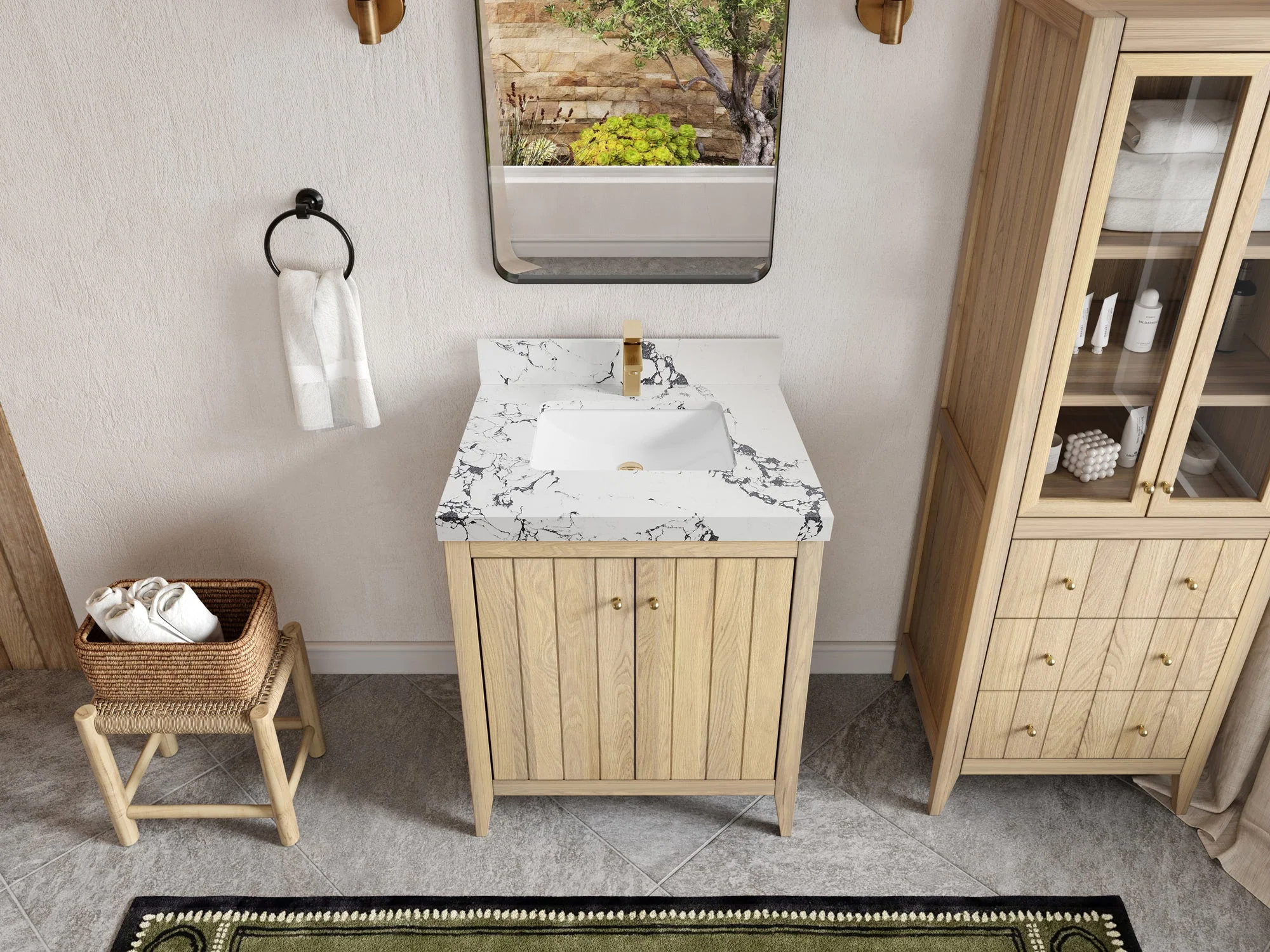 Atlanta White Oak 30 in. W x 22 in. D Single Sink Bathroom Vanity - Image 24