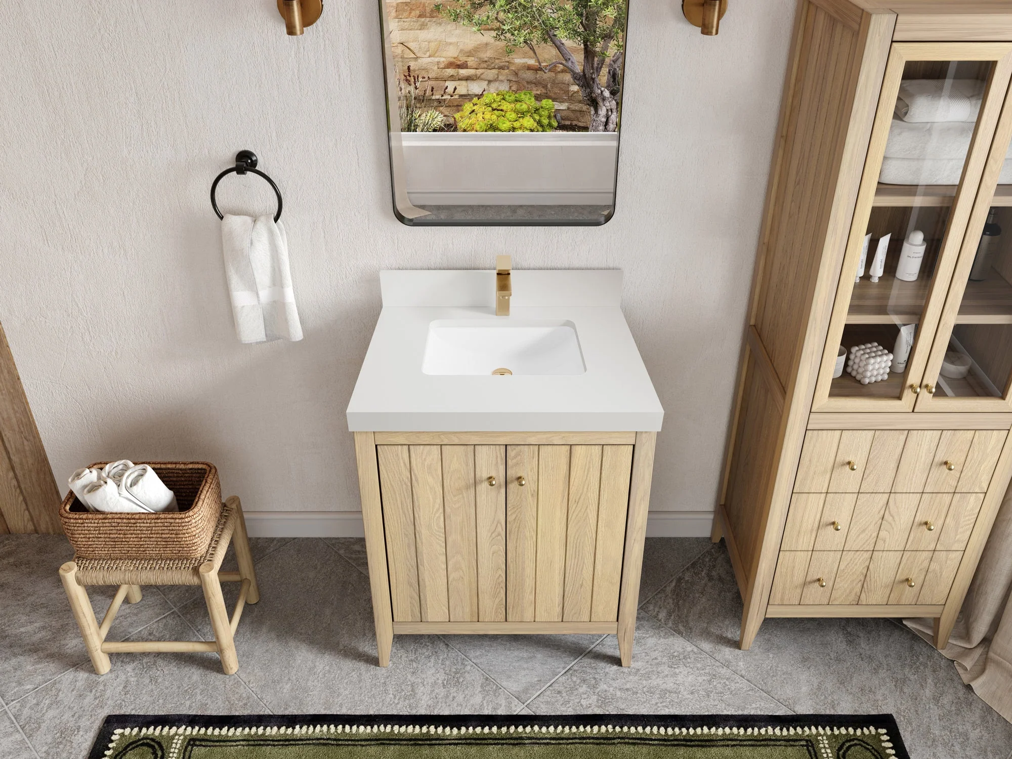 Atlanta White Oak 30 in. W x 22 in. D Single Sink Bathroom Vanity - Image 26