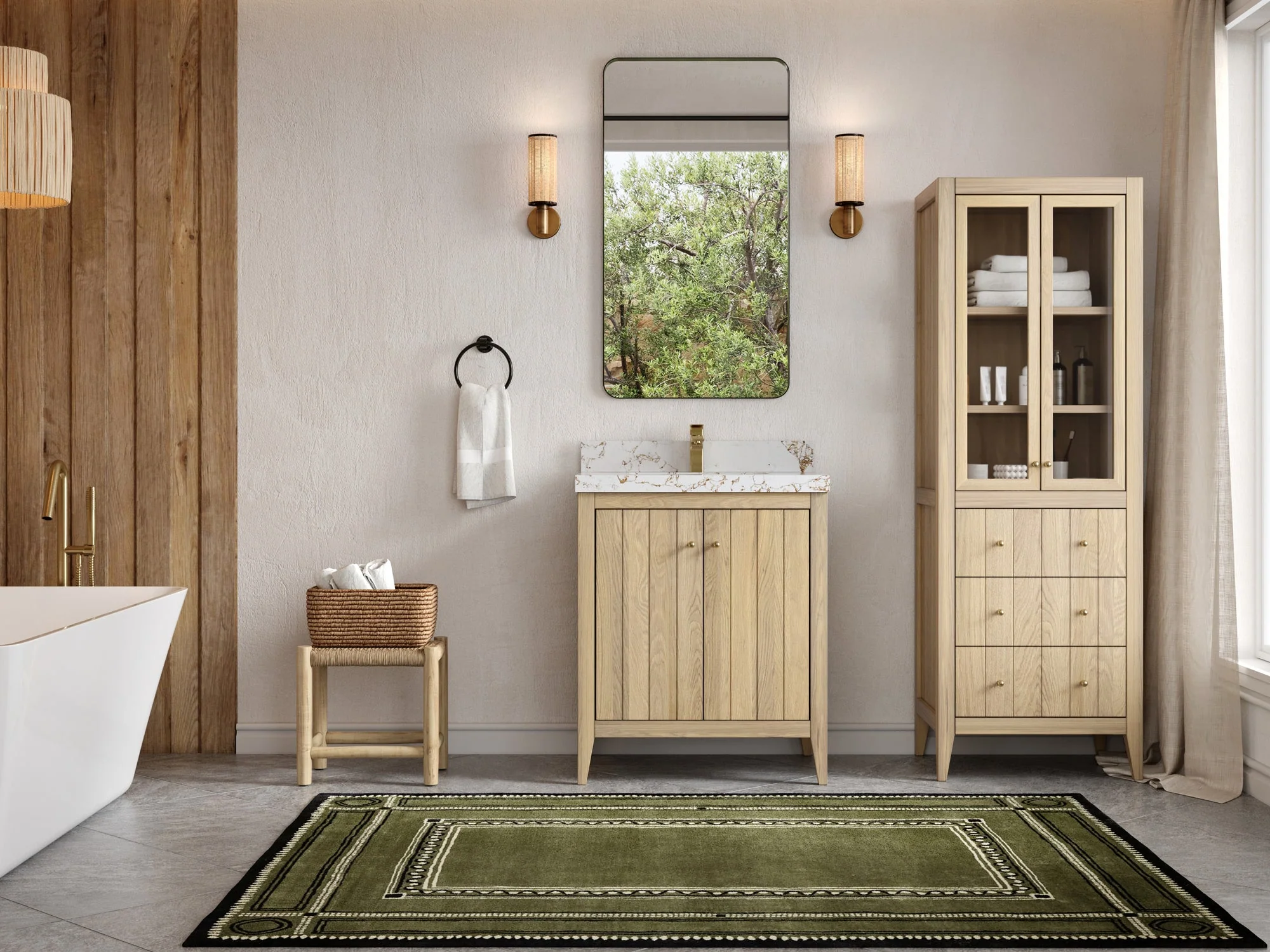 Atlanta White Oak 30 in. W x 22 in. D Single Sink Bathroom Vanity - Image 4