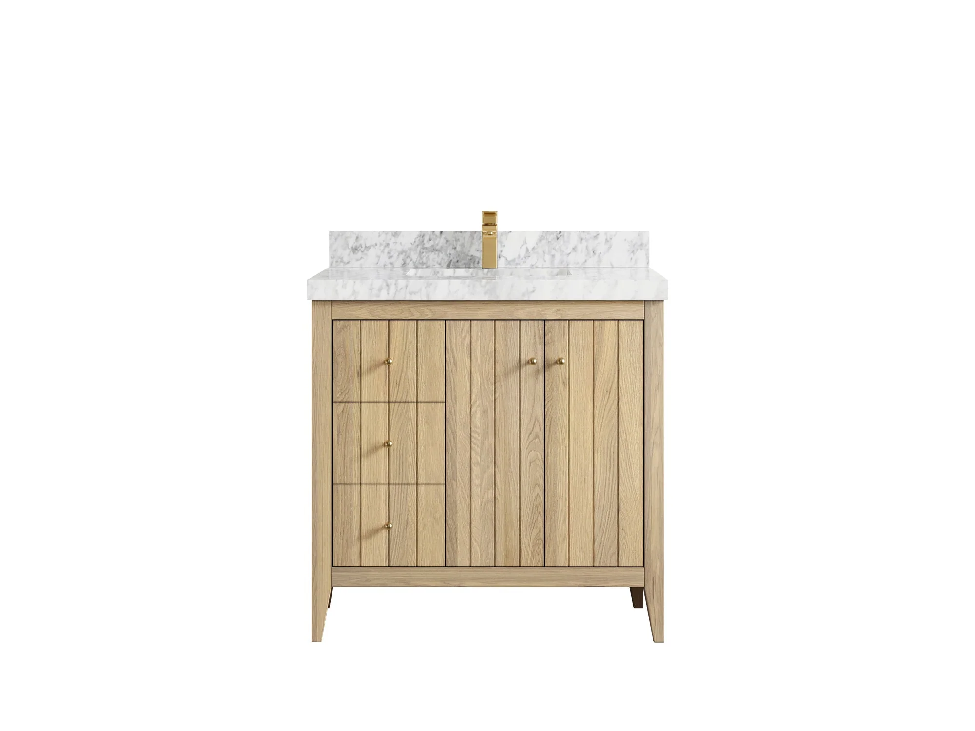 Atlanta White Oak 36 W x 22 D Center Sink Vanity for Elegant Bathrooms - Image 11