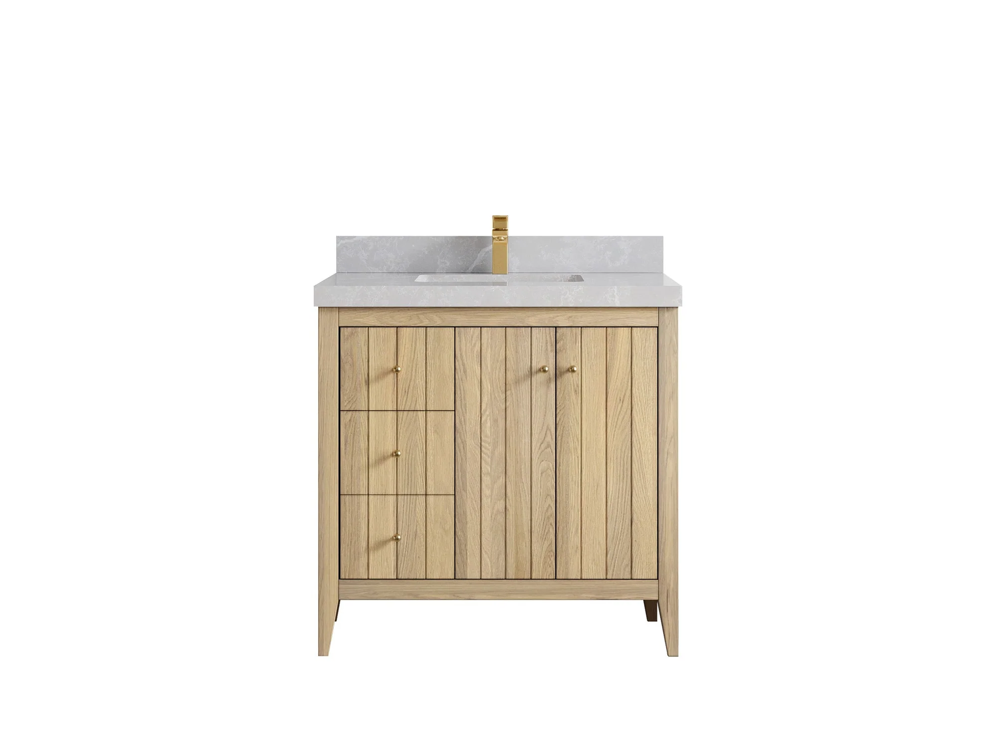 Atlanta White Oak 36 W x 22 D Center Sink Vanity for Elegant Bathrooms - Image 33