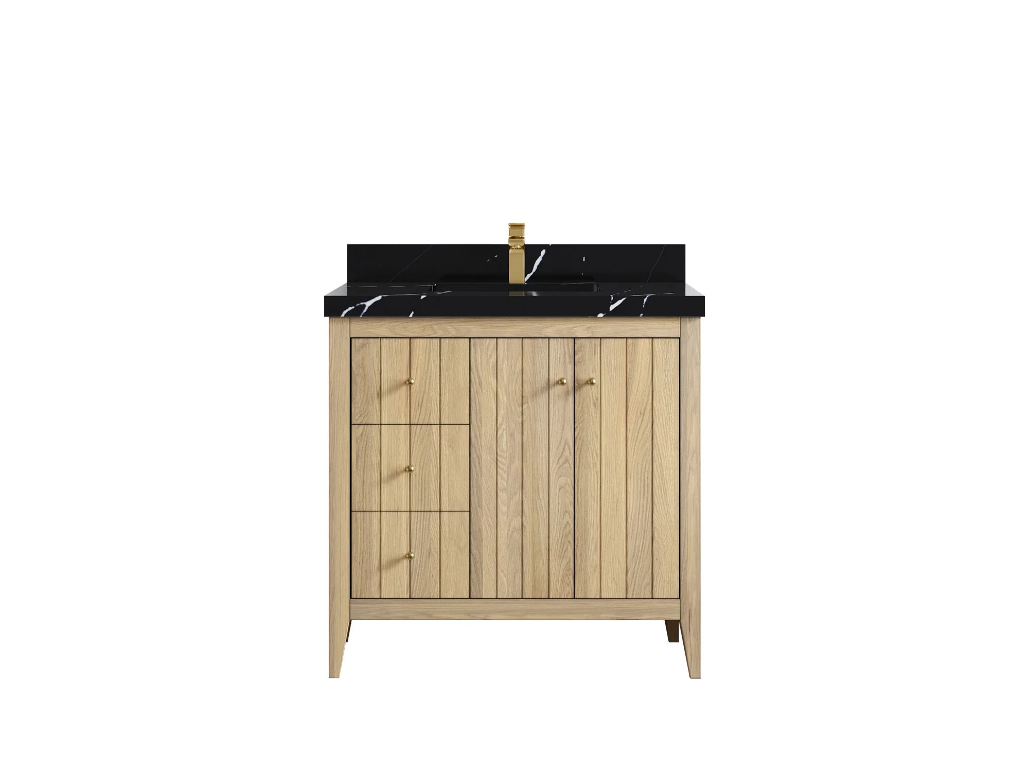 Atlanta White Oak 36 W x 22 D Center Sink Vanity for Elegant Bathrooms - Image 9