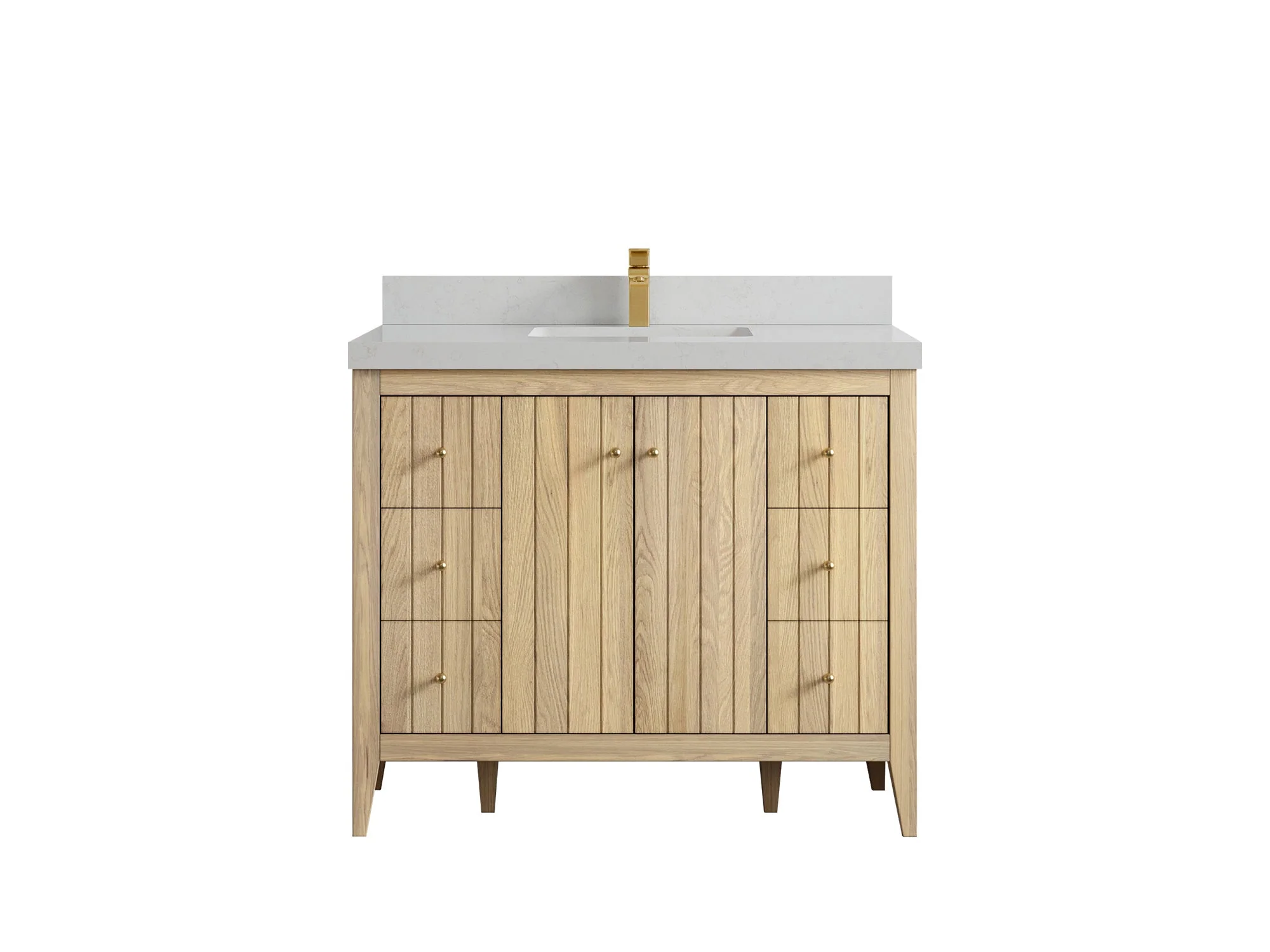Atlanta White Oak 42 in. W x 22 in. D Single Sink Bathroom Vanity - Image 13