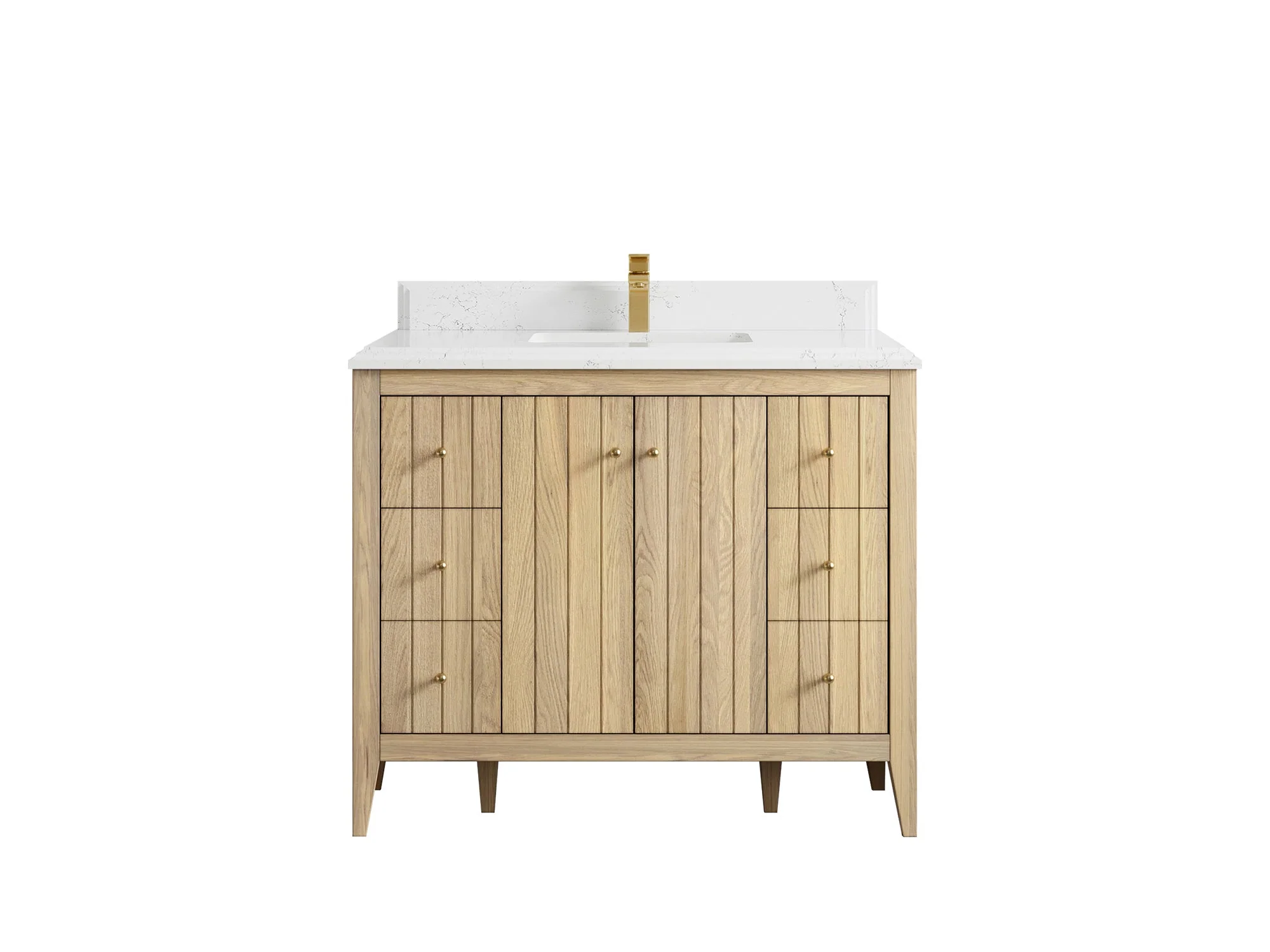 Atlanta White Oak 42 in. W x 22 in. D Single Sink Bathroom Vanity - Image 27
